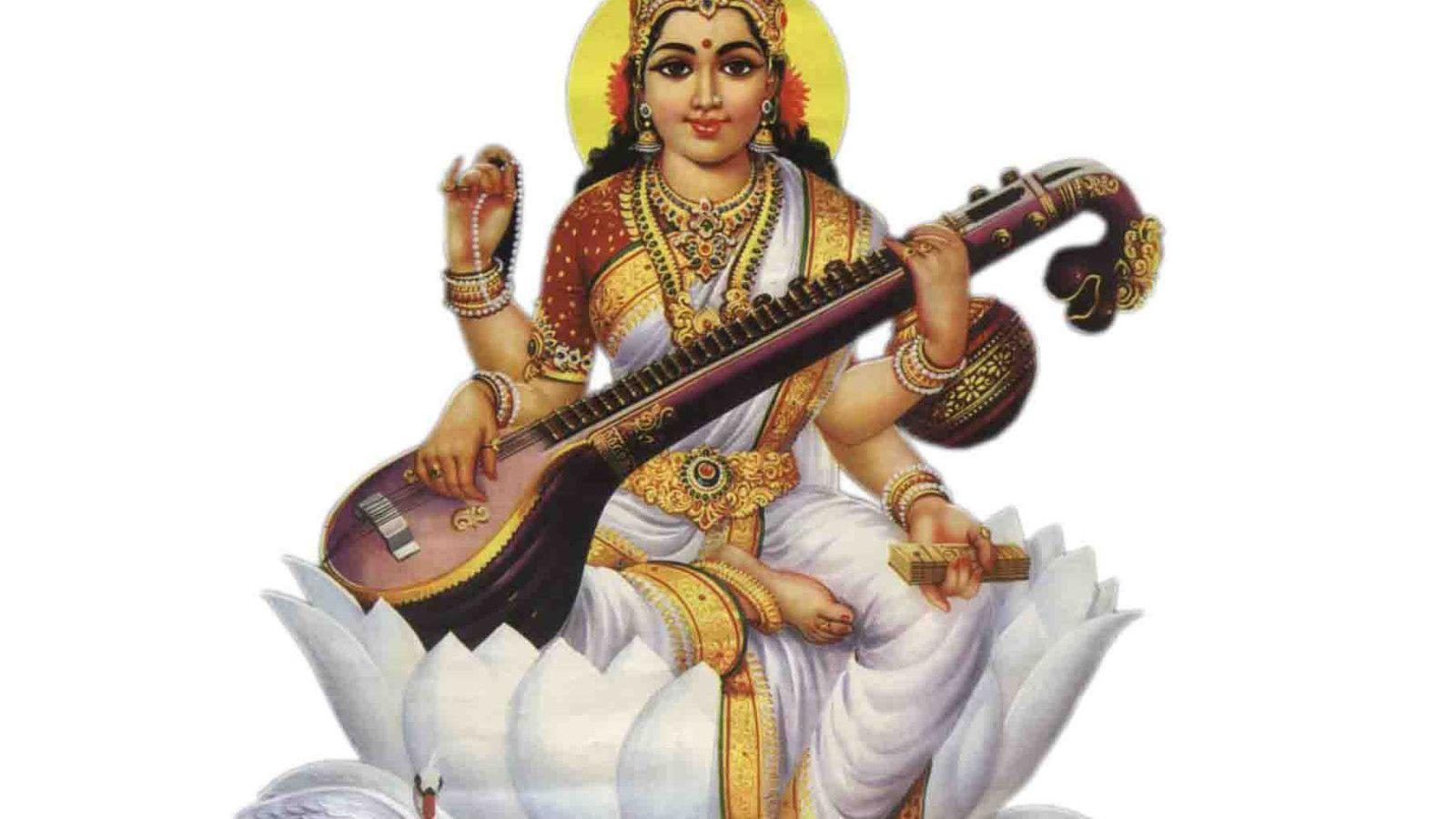 1600x900 Hidu goddess saraswati desktop free high definition wallpaper, Desktop