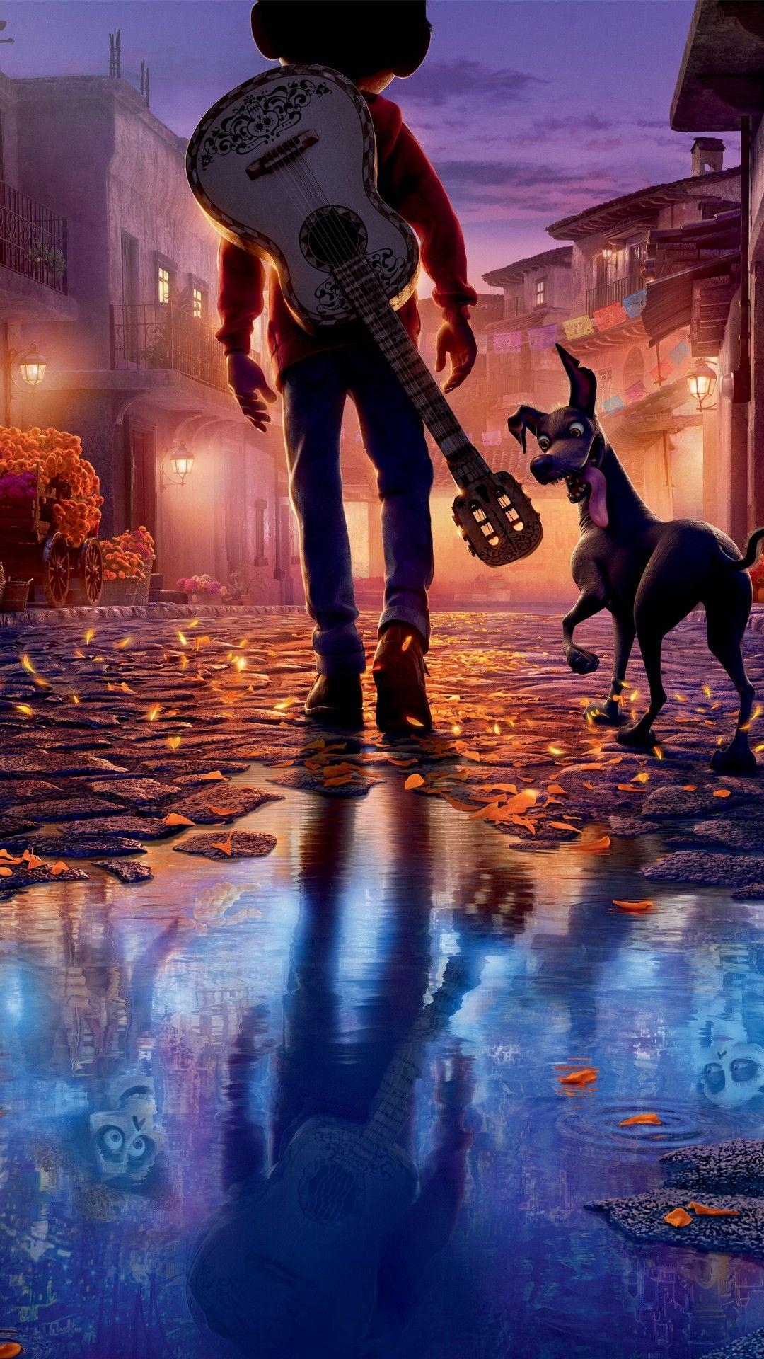 1080x1920 Pixar Coco 2017 4K 8K Wallpaper, Phone