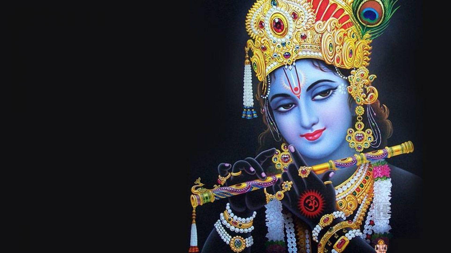 1920x1080 Lord Krishna Wallpaper Free Download Black Background. Lord Krishna, Desktop