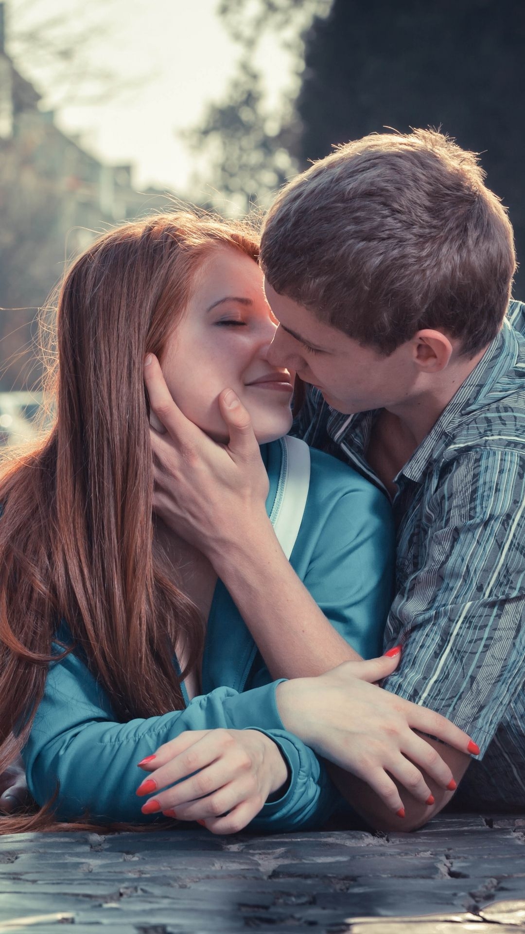 1080x1920 Free download wallpaper of love kiss [] for your Desktop, Phone