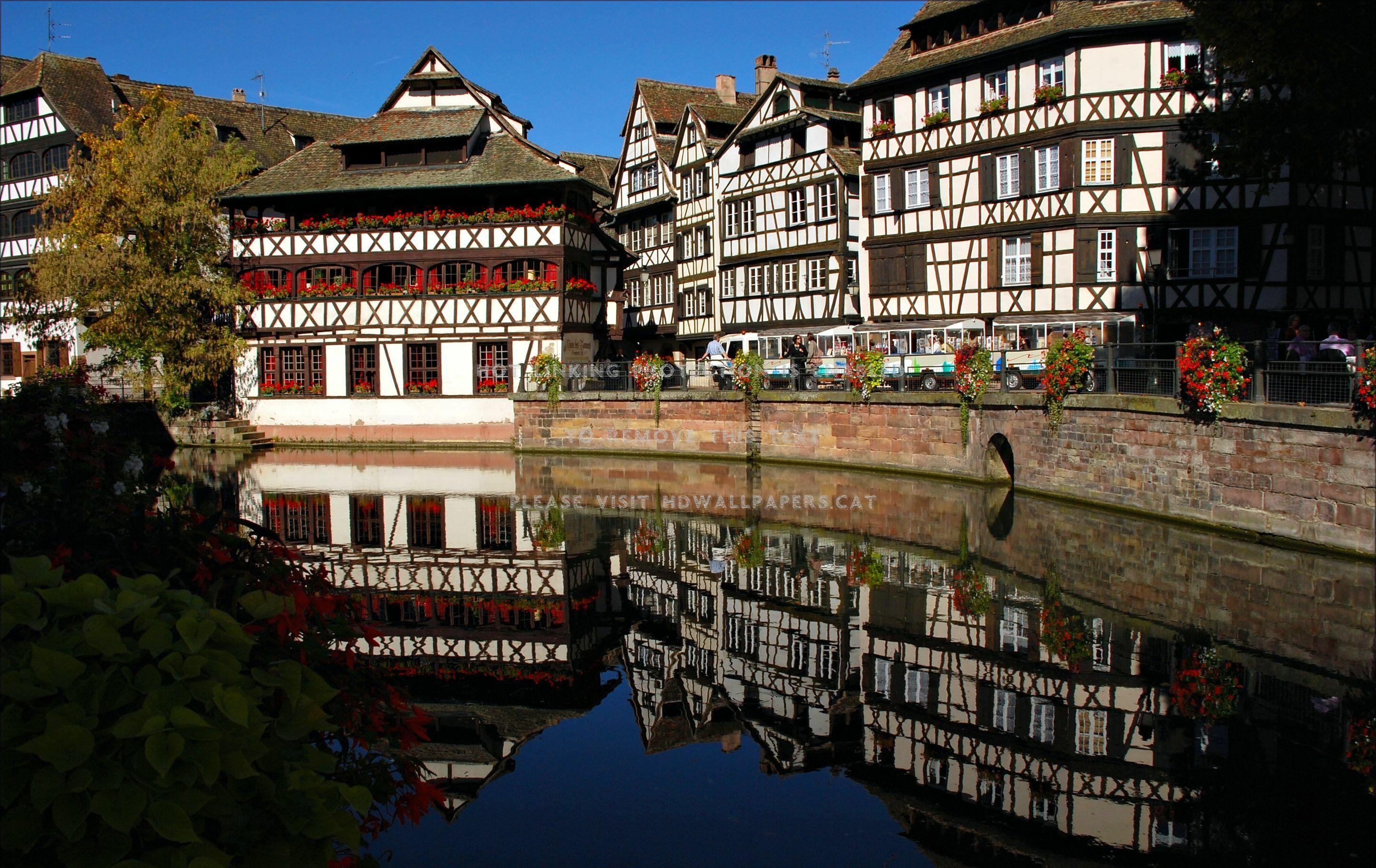 2900x1830 idealistic village germany house strasbourg, Desktop