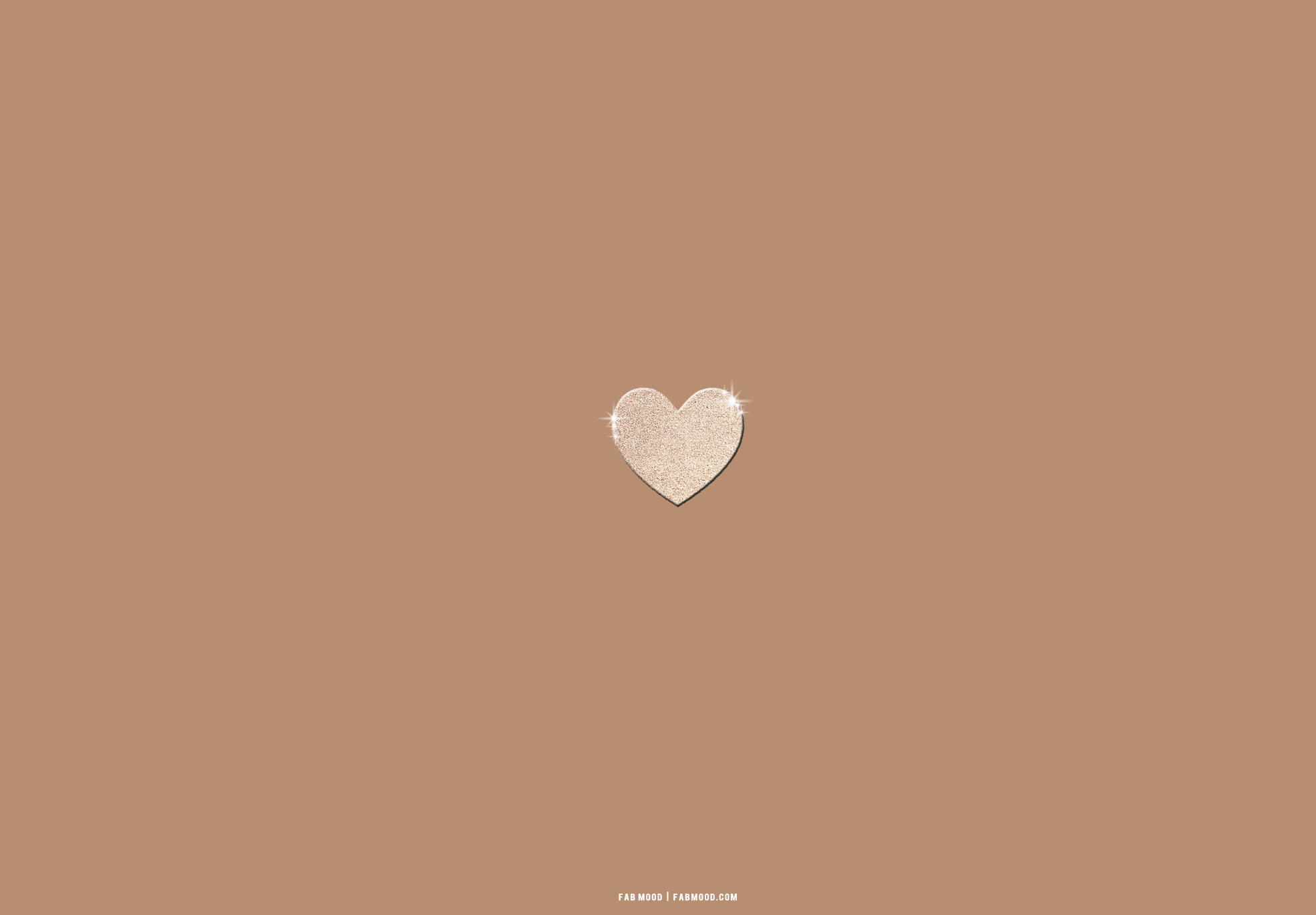 1970x1370 Brown Aesthetic Wallpaper for Laptop, Glitter Love Heart, Desktop