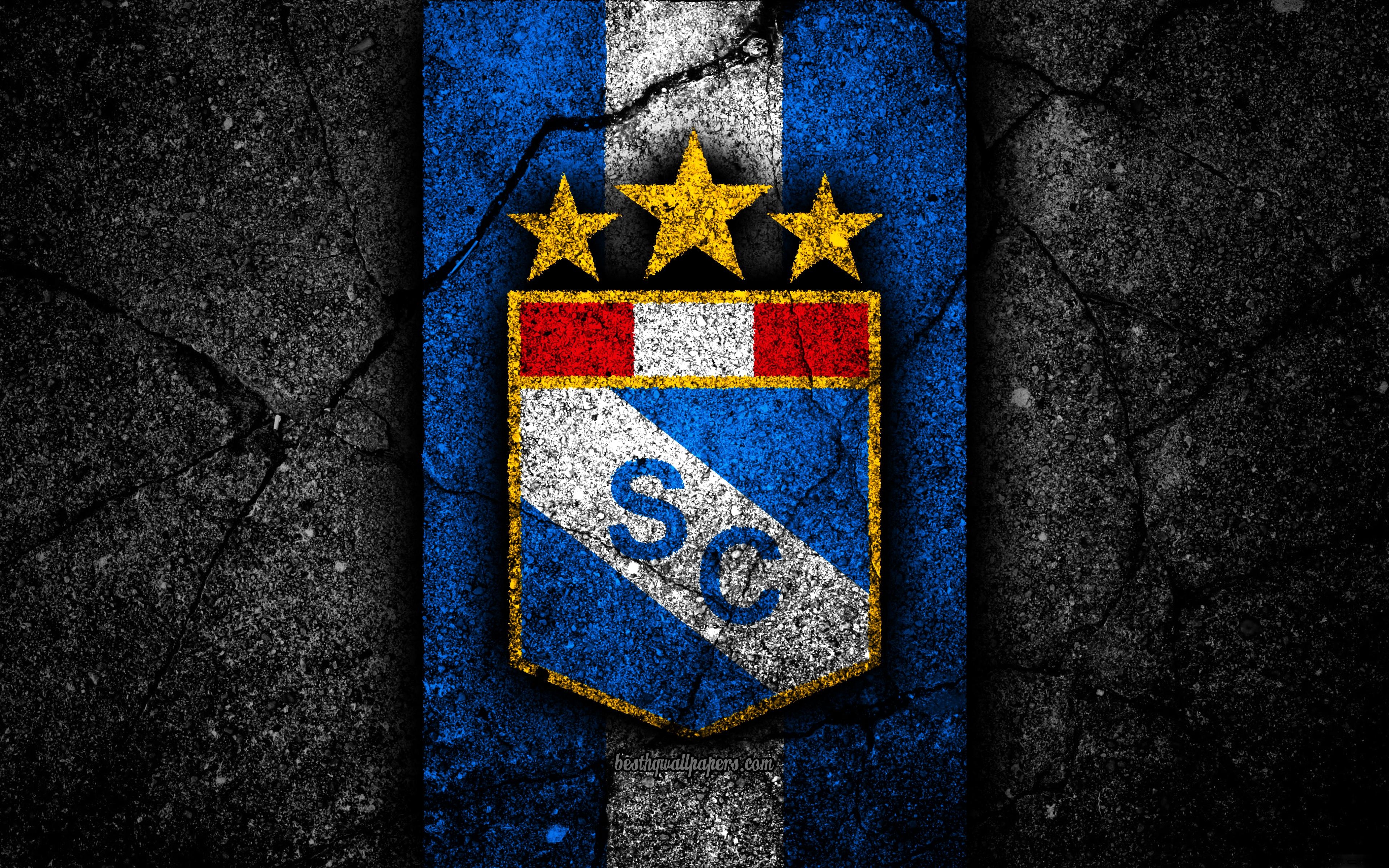 3840x2400 Download wallpaper 4k, Sporting Cristal FC, logo, Peruvian Primera, Desktop