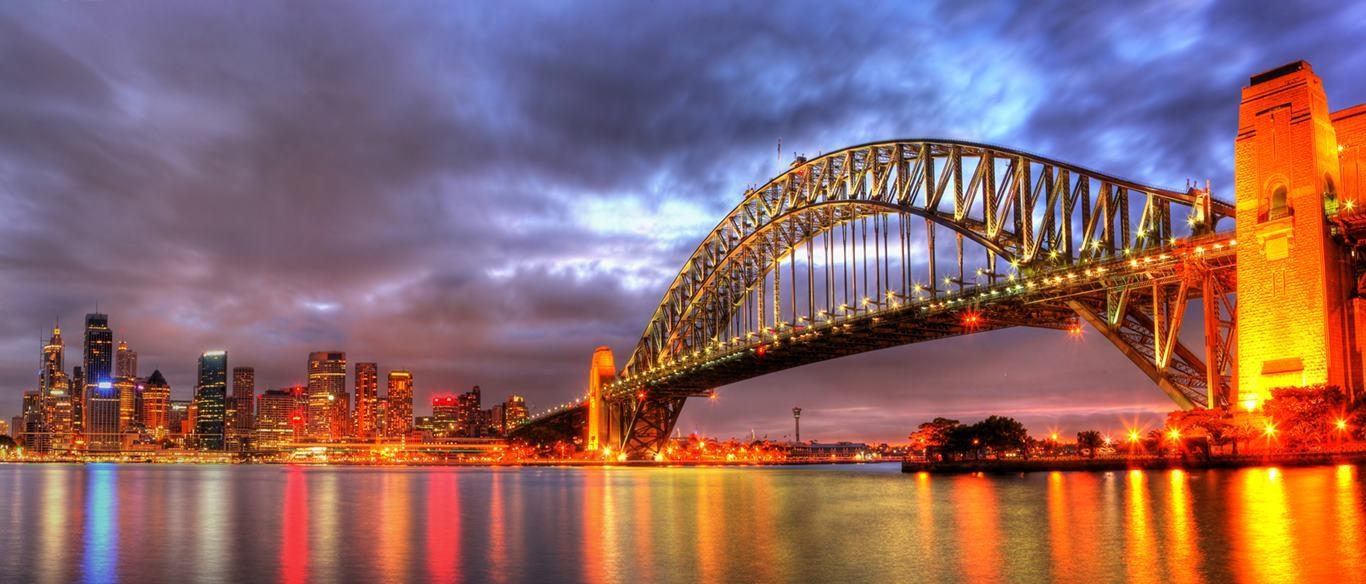 1370x590 Sydney Harbour Bridge Wallpaper 14 X 584, Dual Screen