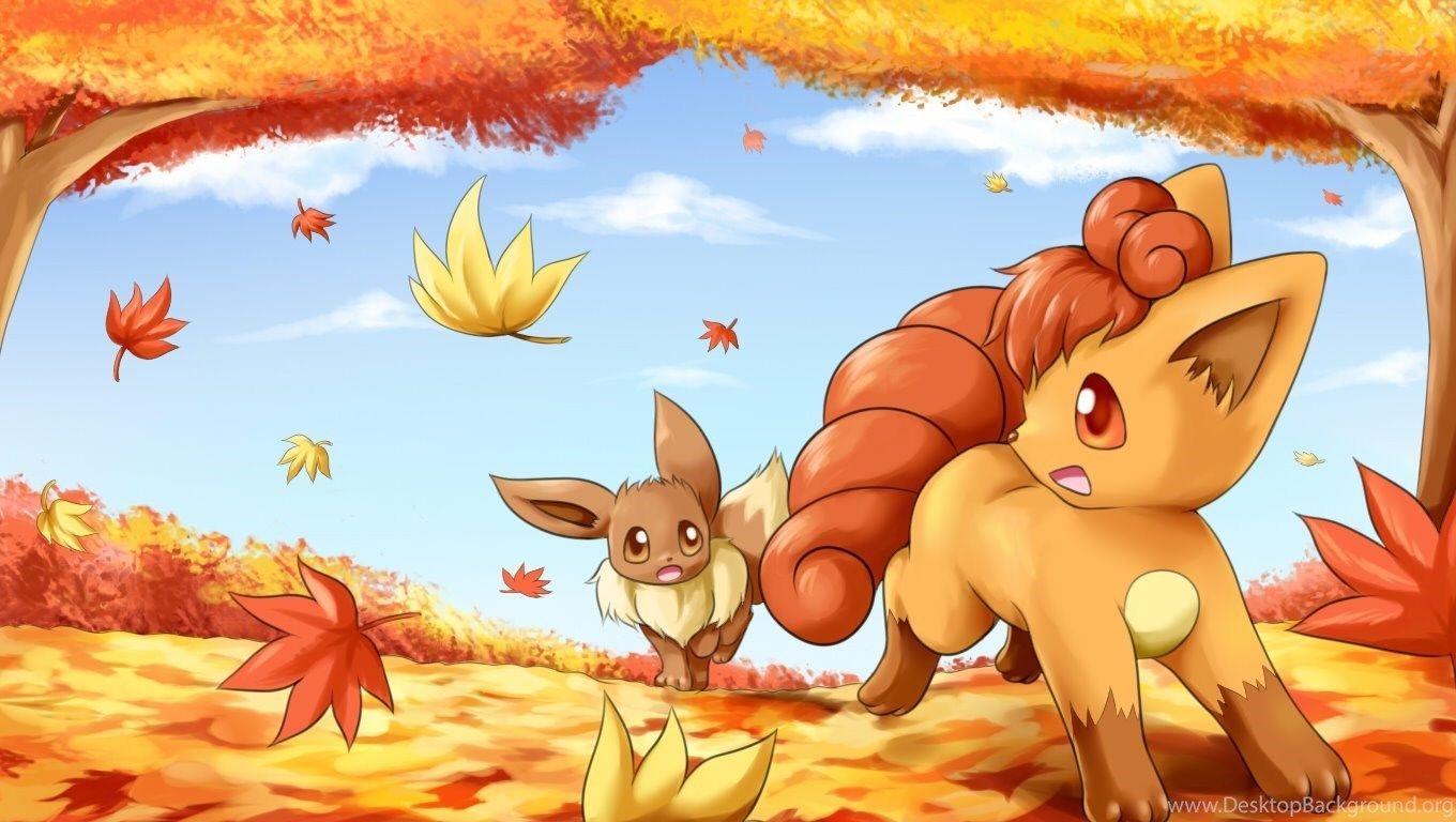 1360x770 Pokemon Eeveelutions Wallpaper, Desktop