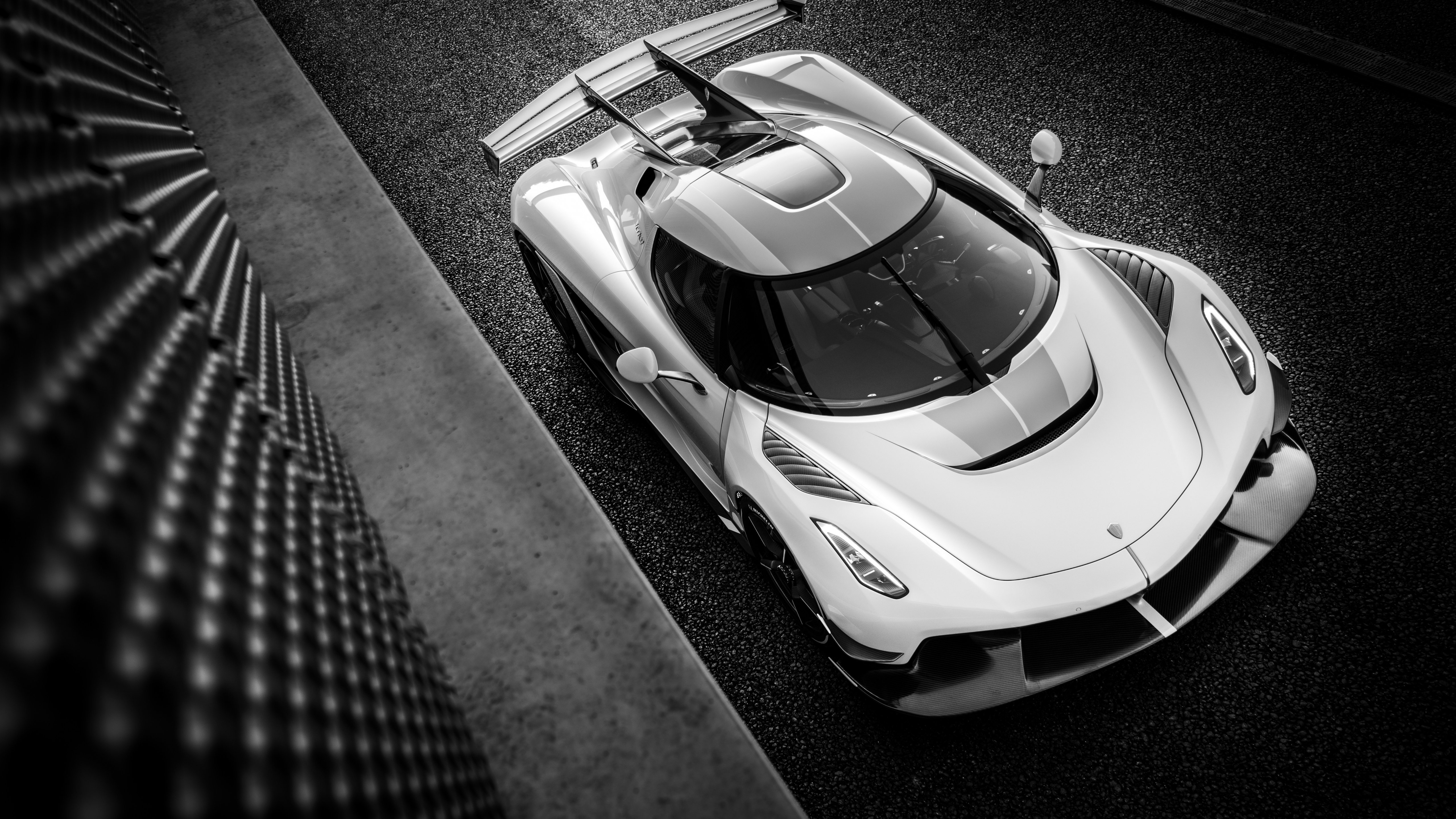 5120x2880 Koenigsegg Jesko Wallpaper 4K, Prototype, Monochrome, Black Dark, Desktop