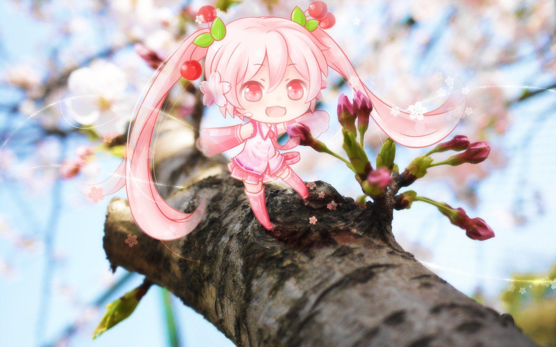 1920x1200 Sakura Miku HD Wallpaper, Desktop