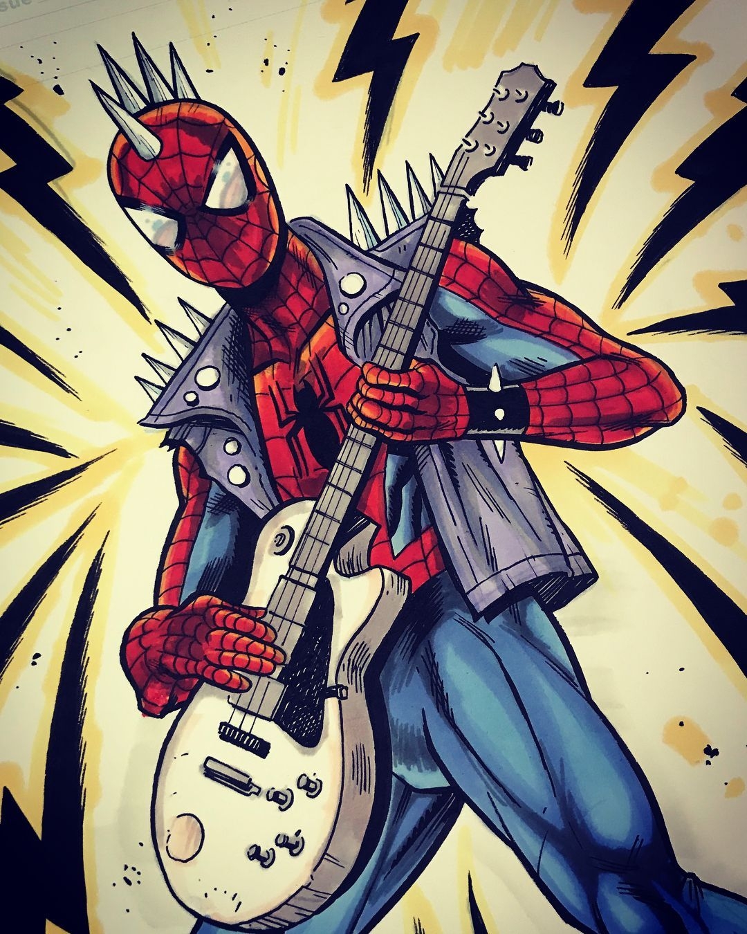 1080x1350 Spider Punk Commission By Brent Schoonover. Spider Punk, Spiderman Art, Marvel Comics Art, Phone