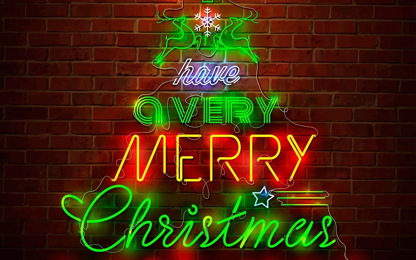 1440x900 Neon Christmas Wallpaper Free Neon Christmas Background, Desktop