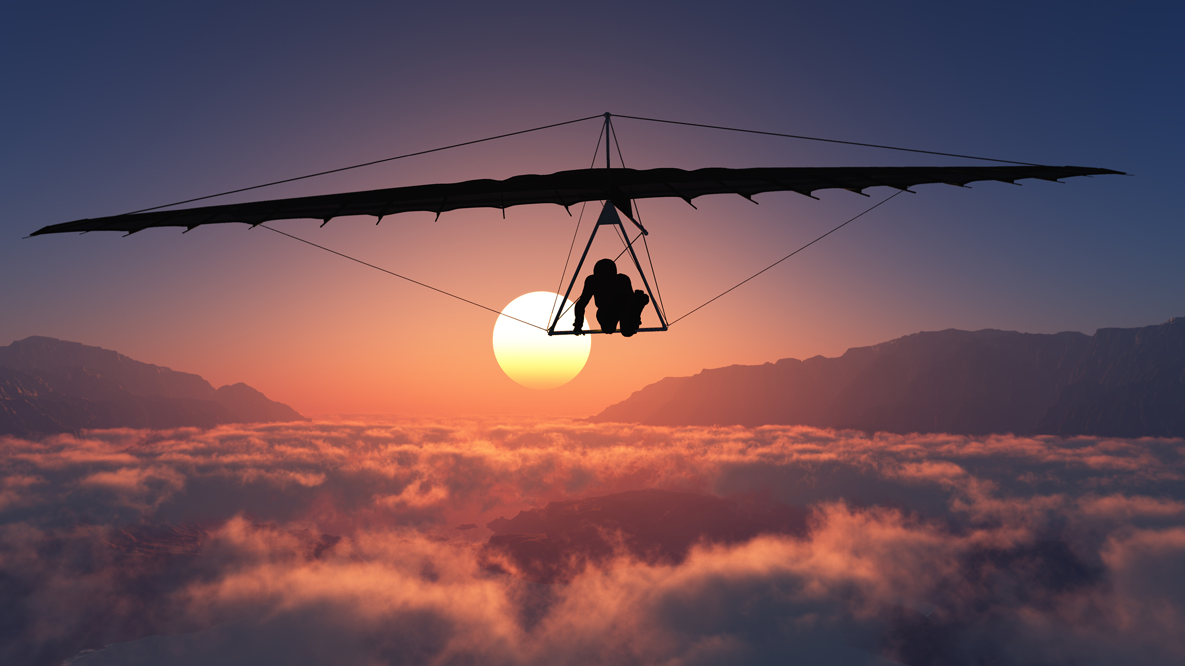 3840x2160 Hang Gliding Wallpaper and Background Image, Desktop