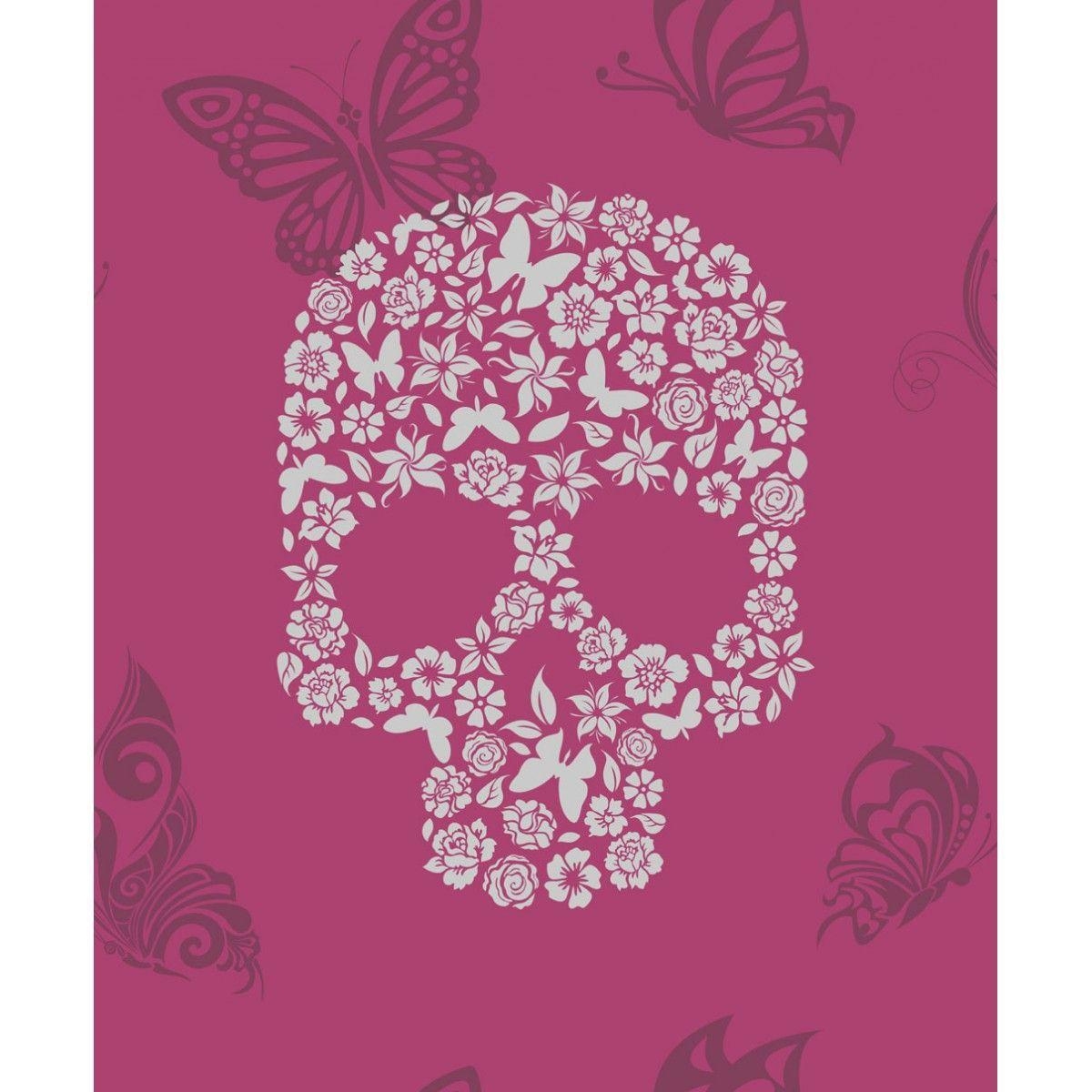 1200x1200 Skulls Pink Wallpaper, Phone