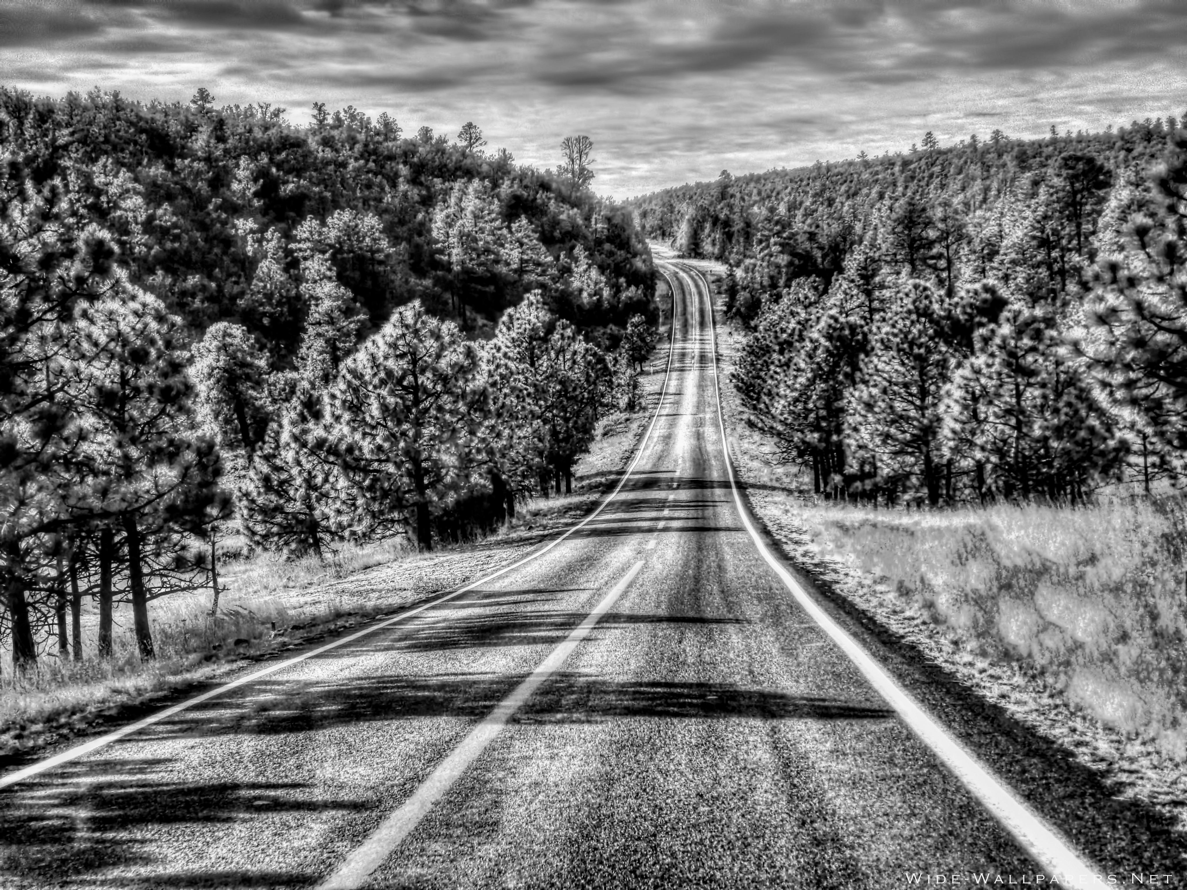 4100x3080 Black And White Road Widescreen Wallpaper. Wide Wallpaper.NET, Desktop