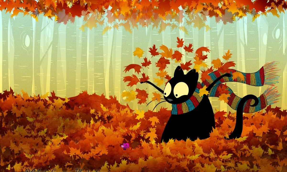 1200x720 Autumn Cartoon Wallpaper Free Autumn Cartoon Background, Desktop