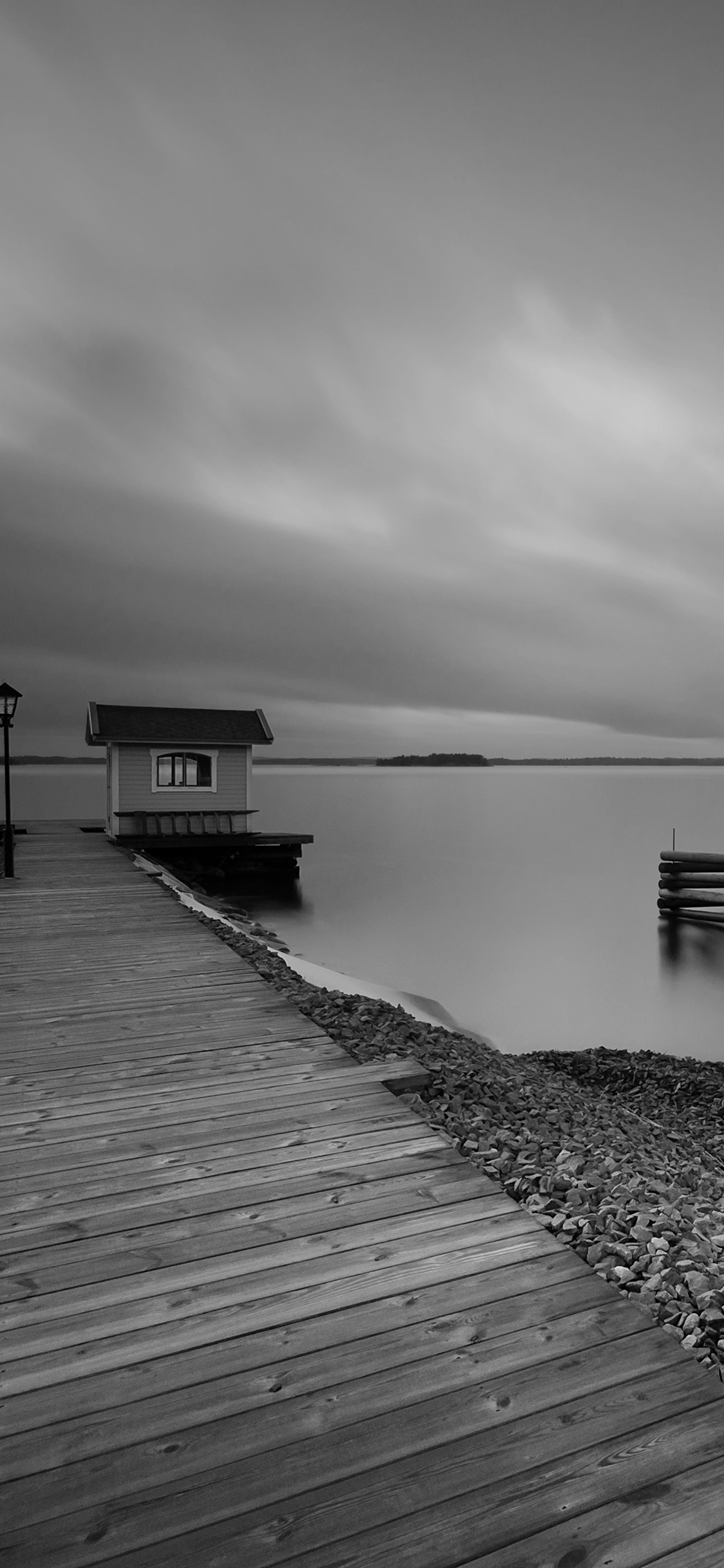 1130x2440 iPhone X wallpaper. lake calm nature beautiful sea water road dark, Phone