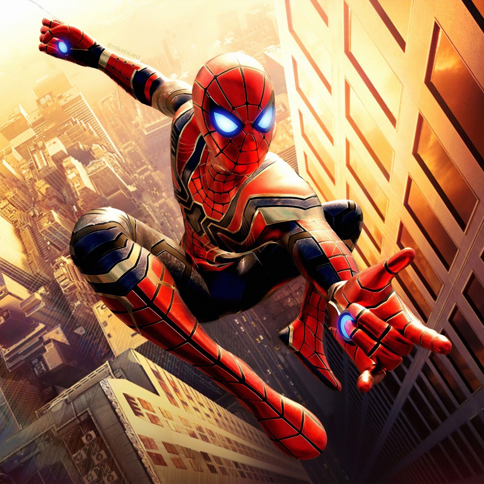 2050x2050 Spider Man 4K Wallpaper, Phone