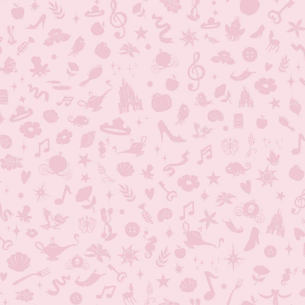 1000x1000 RoomMates Disney Princess Icon Pink Peel and Stick Wallpaper (Covers 28.18 sq. ft.) RMK11408WP Home Depot, Phone