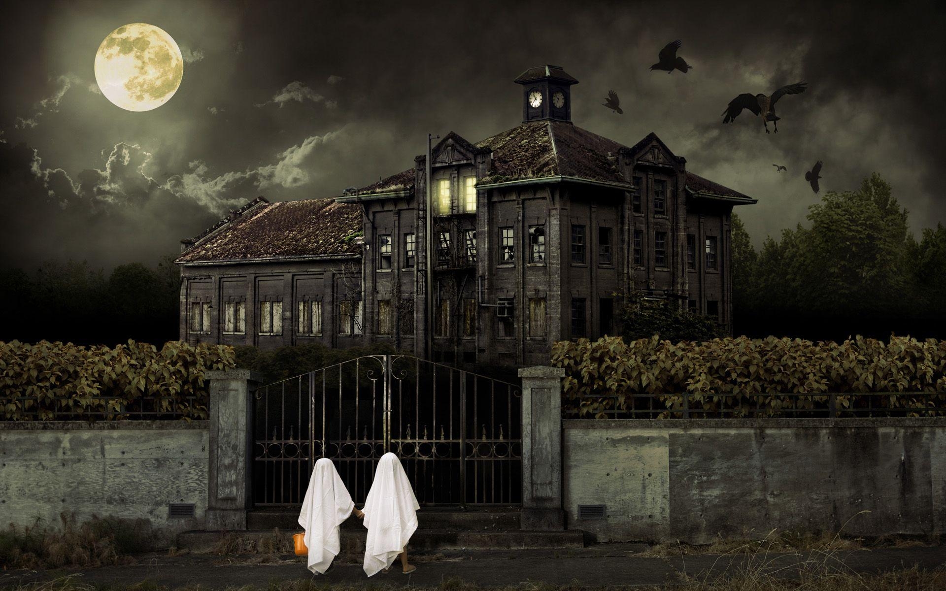 1920x1200 Halloween Scary House Wallpaper, Desktop