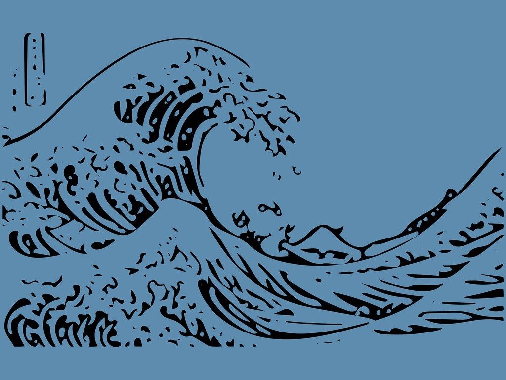 1030x770 神奈川沖浪裏 or The Great Wave off Kanagawa Wallpaper 1. Hokusai, Desktop