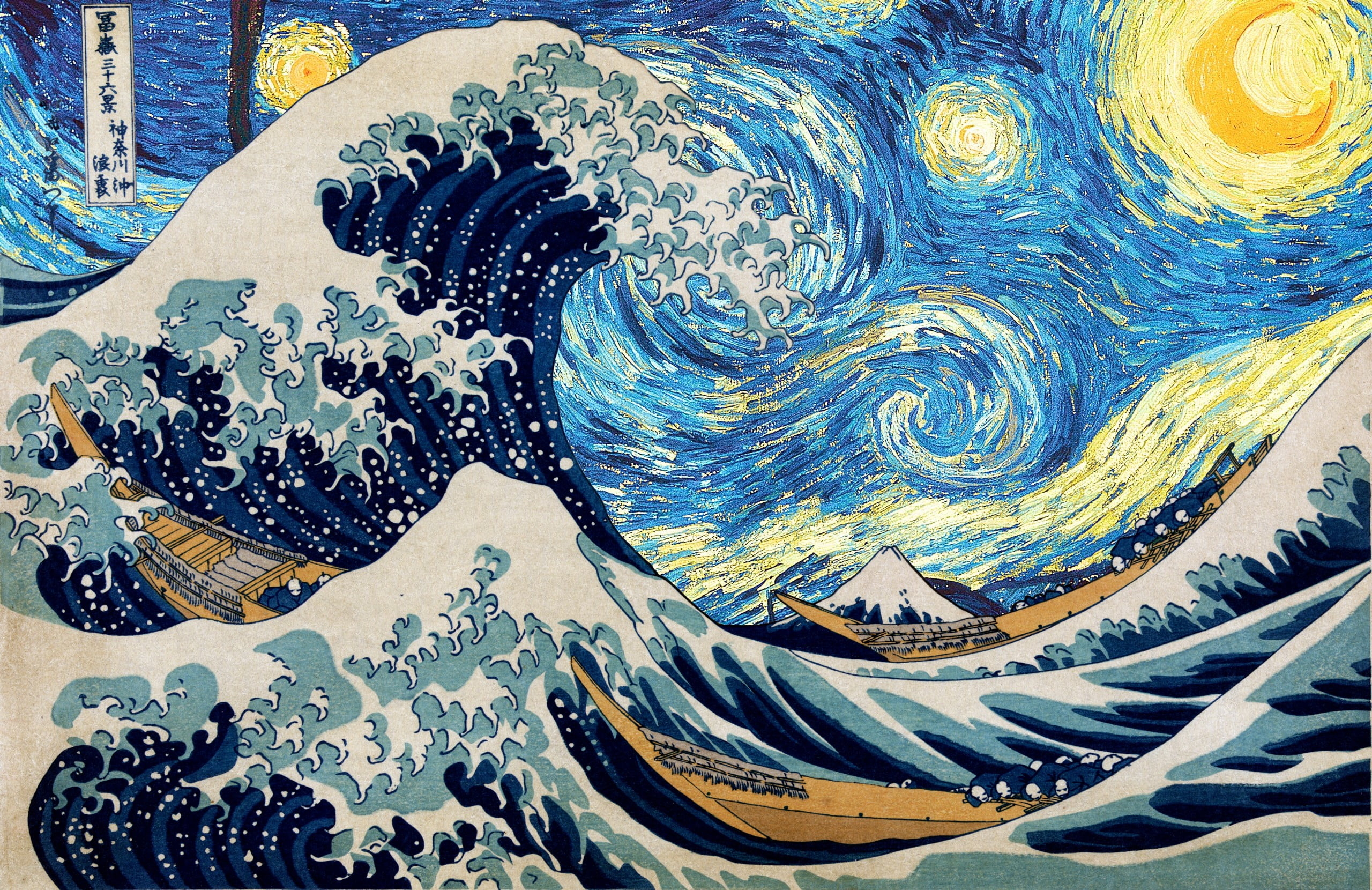 2560x1660 Ocean wave, Japan, The Great Wave off Kanagawa, waves, minimalism HD wallpaper, Desktop