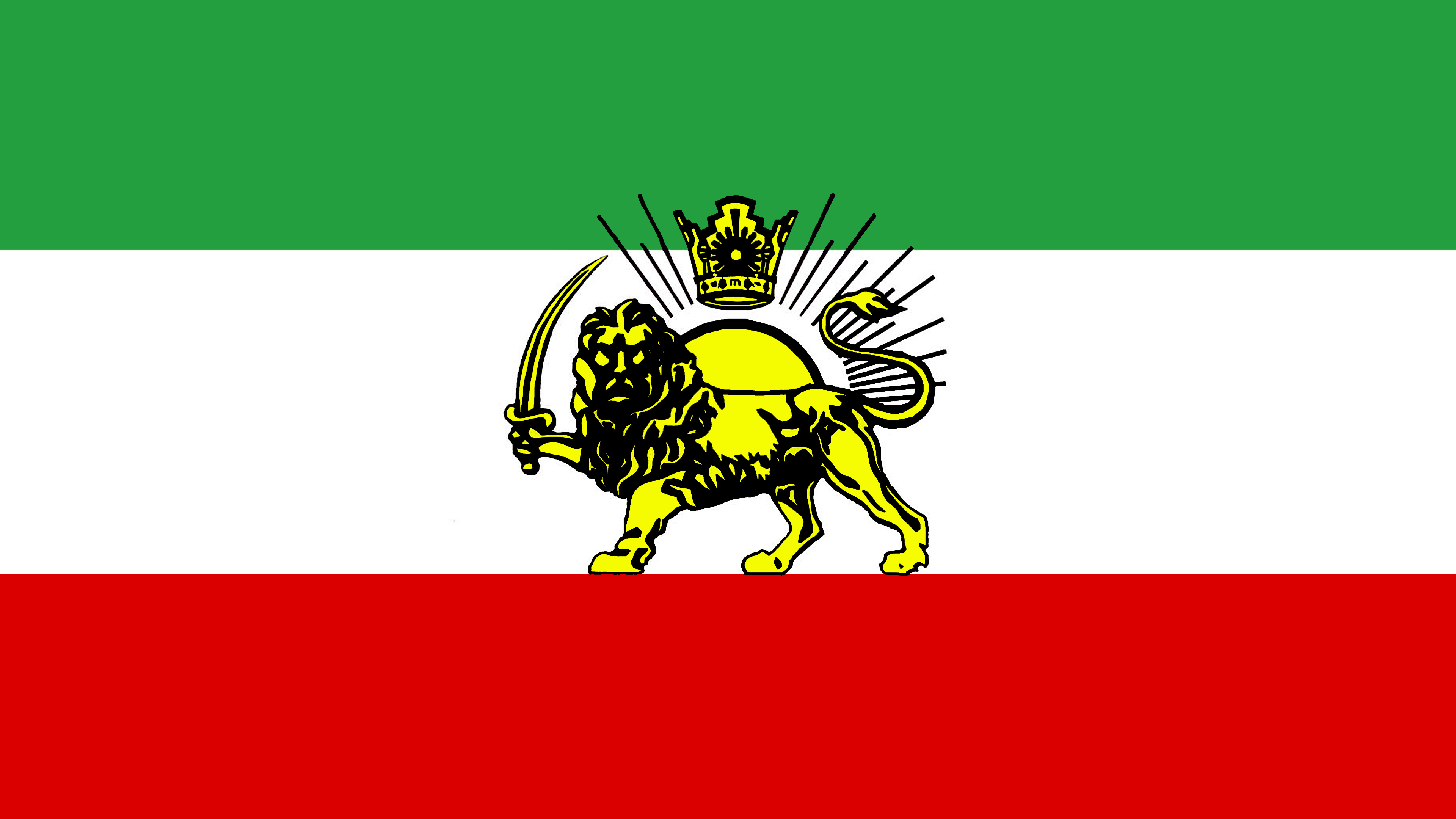 3840x2160 Iran flag Shahanshahi flag, Desktop