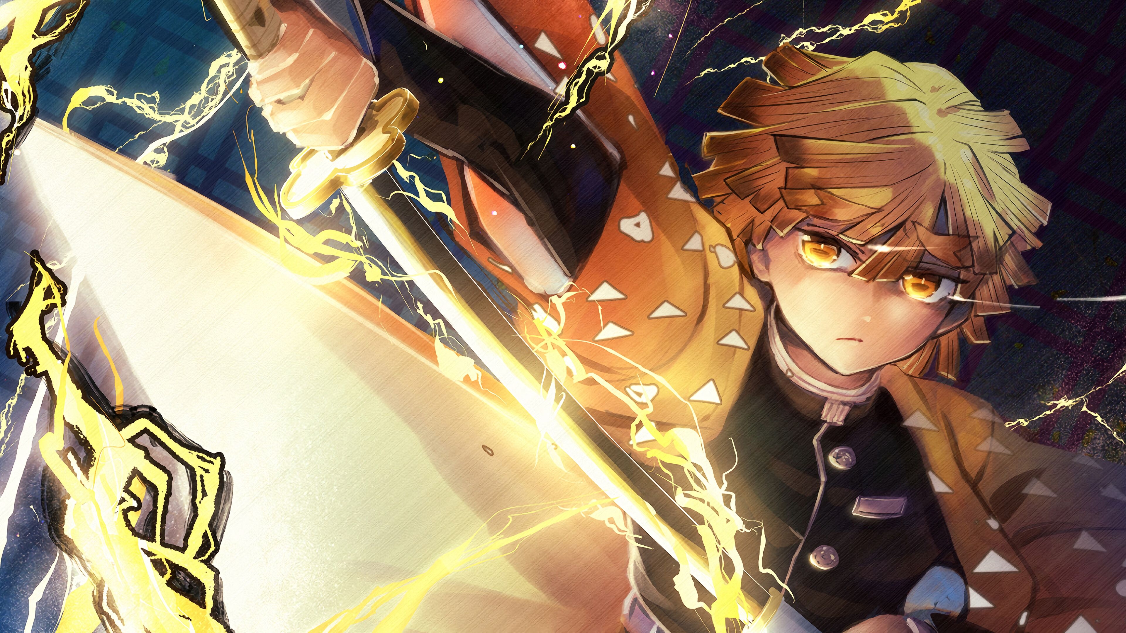 3840x2160 Kimetsu No Yaiba Zenitsu Agatsuma Anime Wallpaper:, Desktop