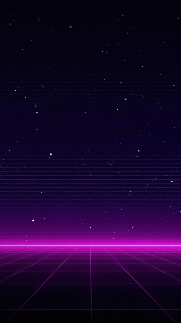 750x1340 Outrun Wallpaper 4K, Neon, Dark background, Purple, Phone