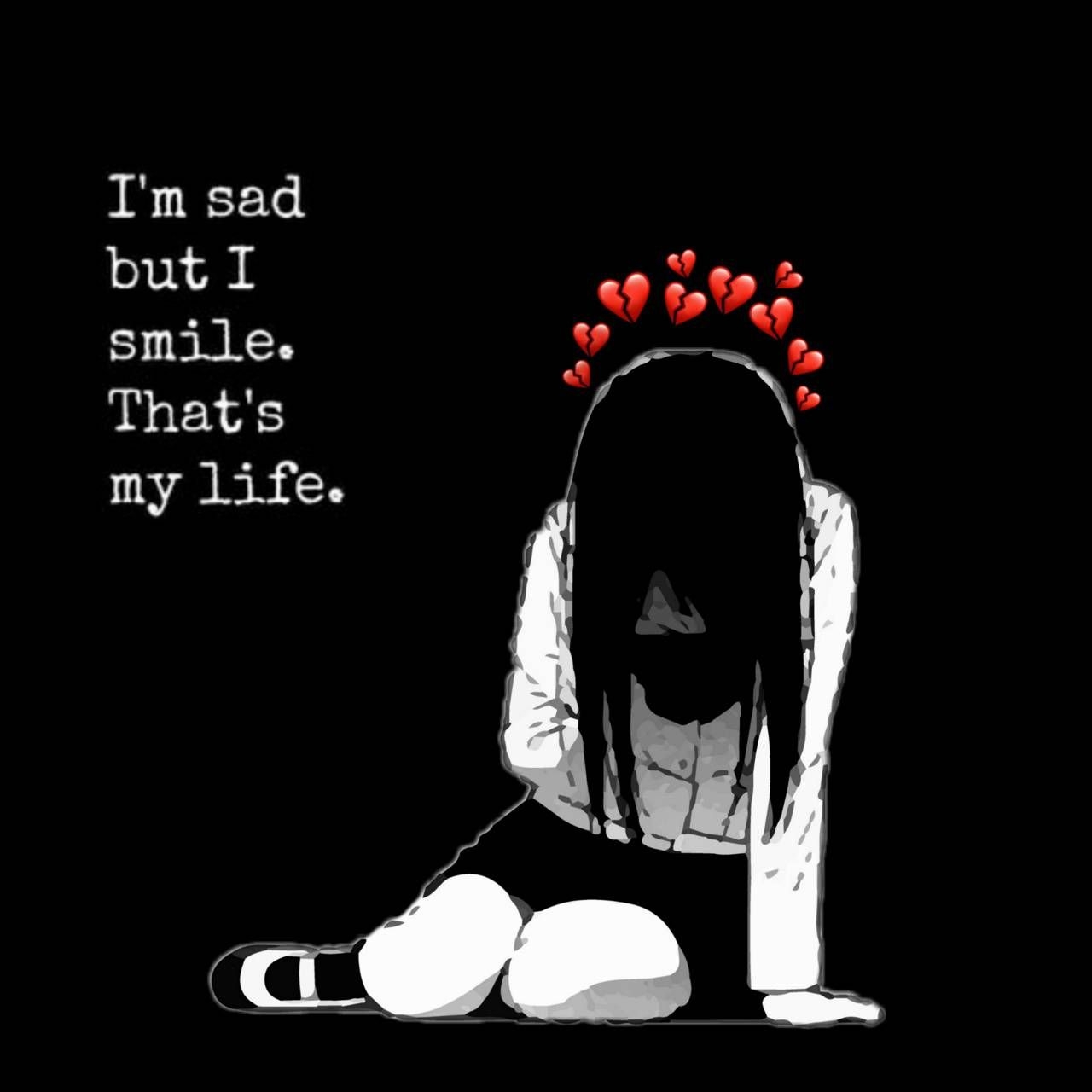 1280x1280 Sad Black Girl Wallpaper Free.wallpaperaccess.com, Phone