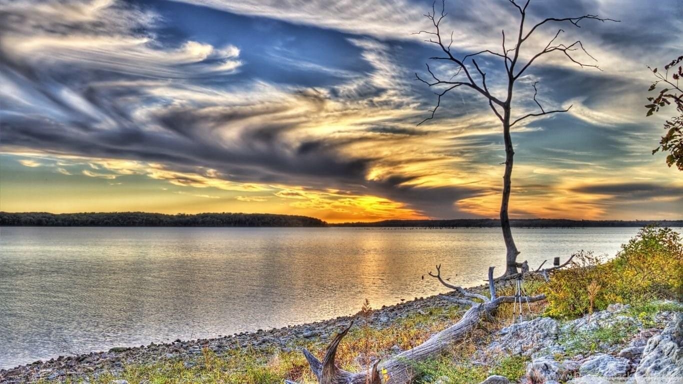 1370x770 Clinton Lake, Lawrence, Kansas HD Desktop Wallpaper, Widescreen, Desktop