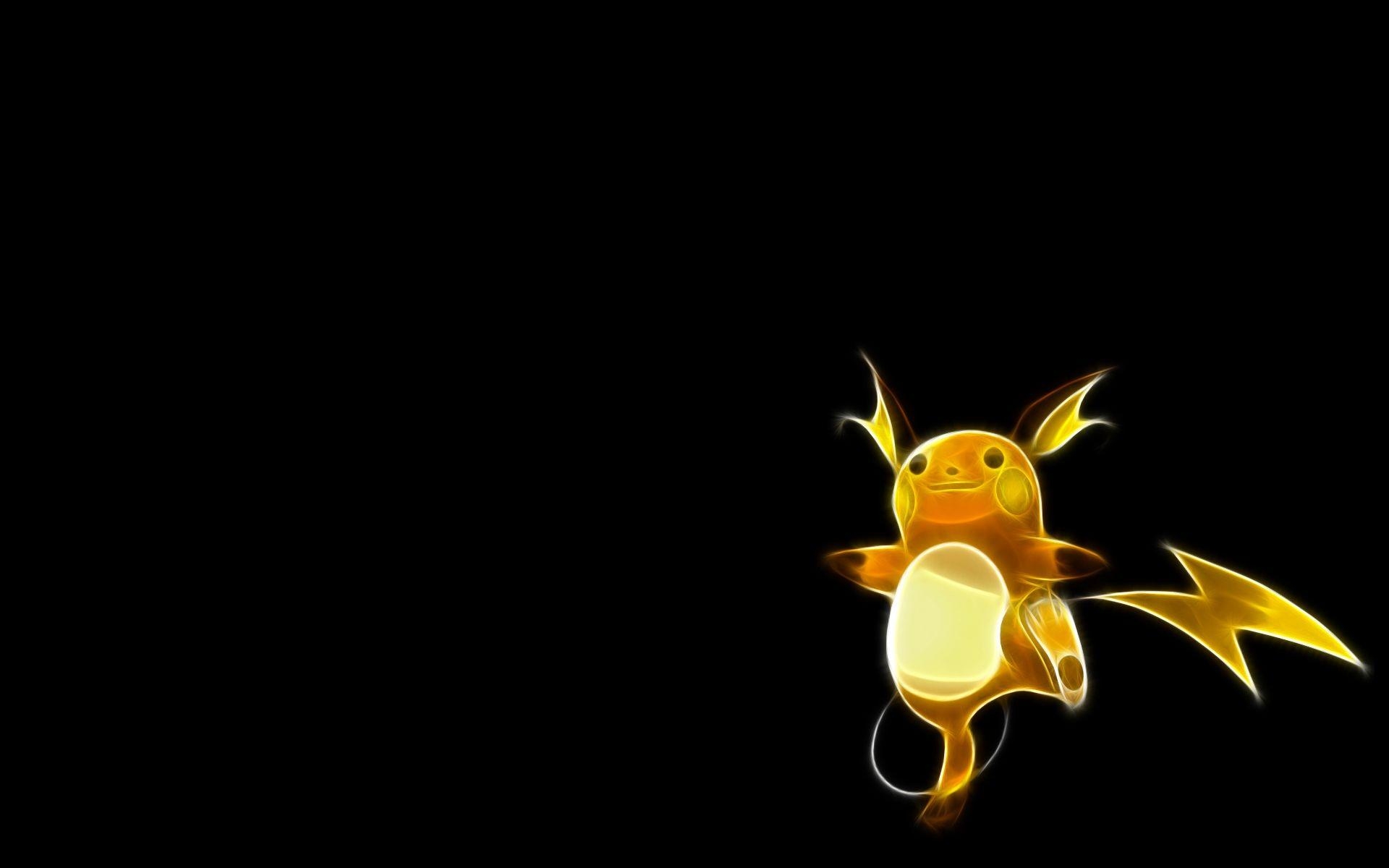 1920x1200 pokemon raichu black background  wallpaper High Quality, Desktop