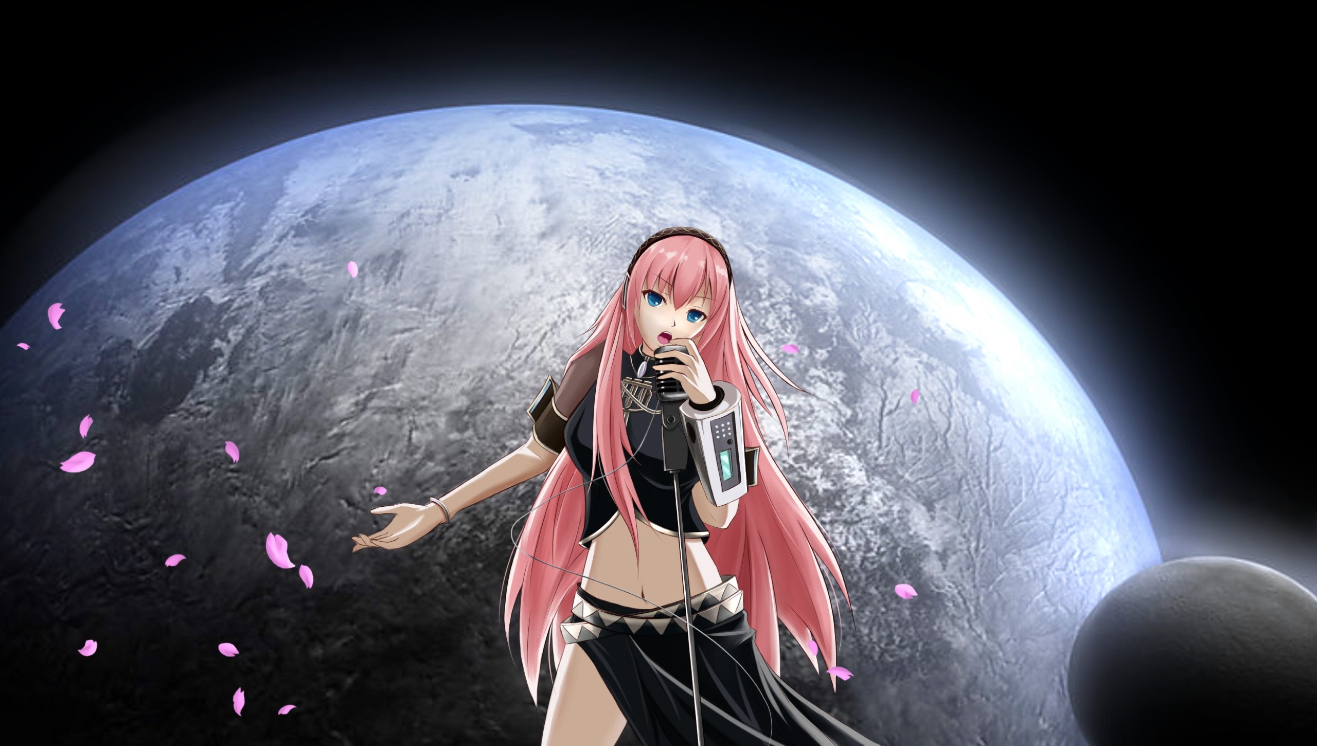 2560x1450 Vocaloid, Anime, Anime Girls, Moon, Megurine Luka Wallpaper HD / Desktop and Mobile Background, Desktop