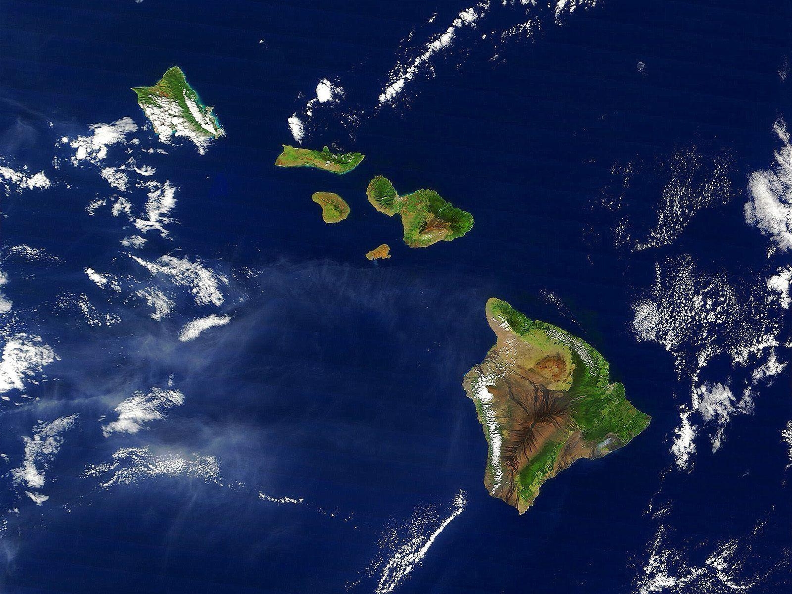 1600x1200 Hawaii from satellite wallpaper. Hawaii from satellite, Desktop