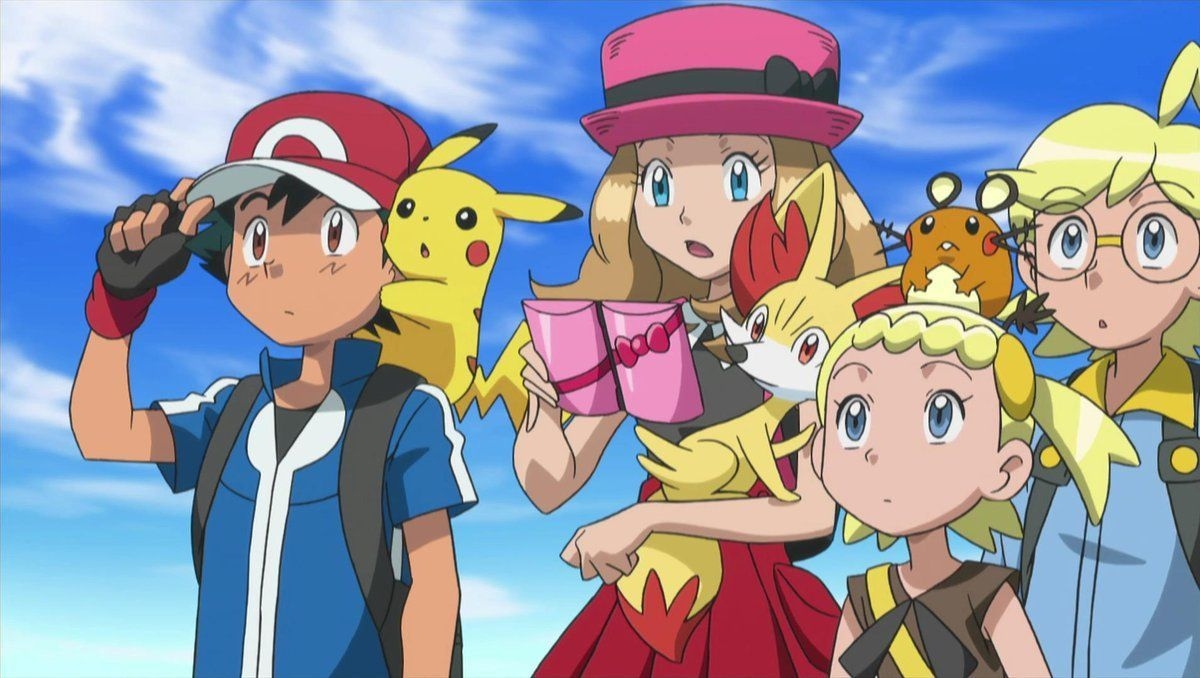 1200x680 Kalos Buddies (Ash, Pikachu, Serena, Clemont, Bonnie and Dedenne) featuring Serena's Fennekin. Pokemon, Pokemon characters, Anime, Desktop