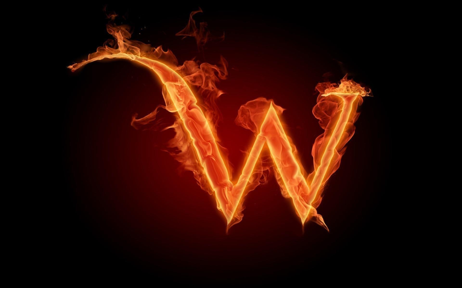 1920x1200 Burning Fire Letter W Wallpaper Download. Letter w, Picture letters, Lettering, Desktop