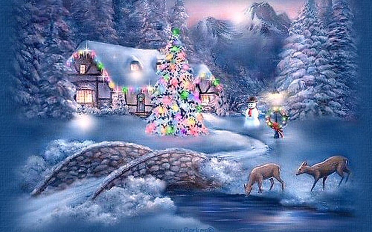 1280x800 Christmas Landscape Wallpaper Free Christmas, Desktop