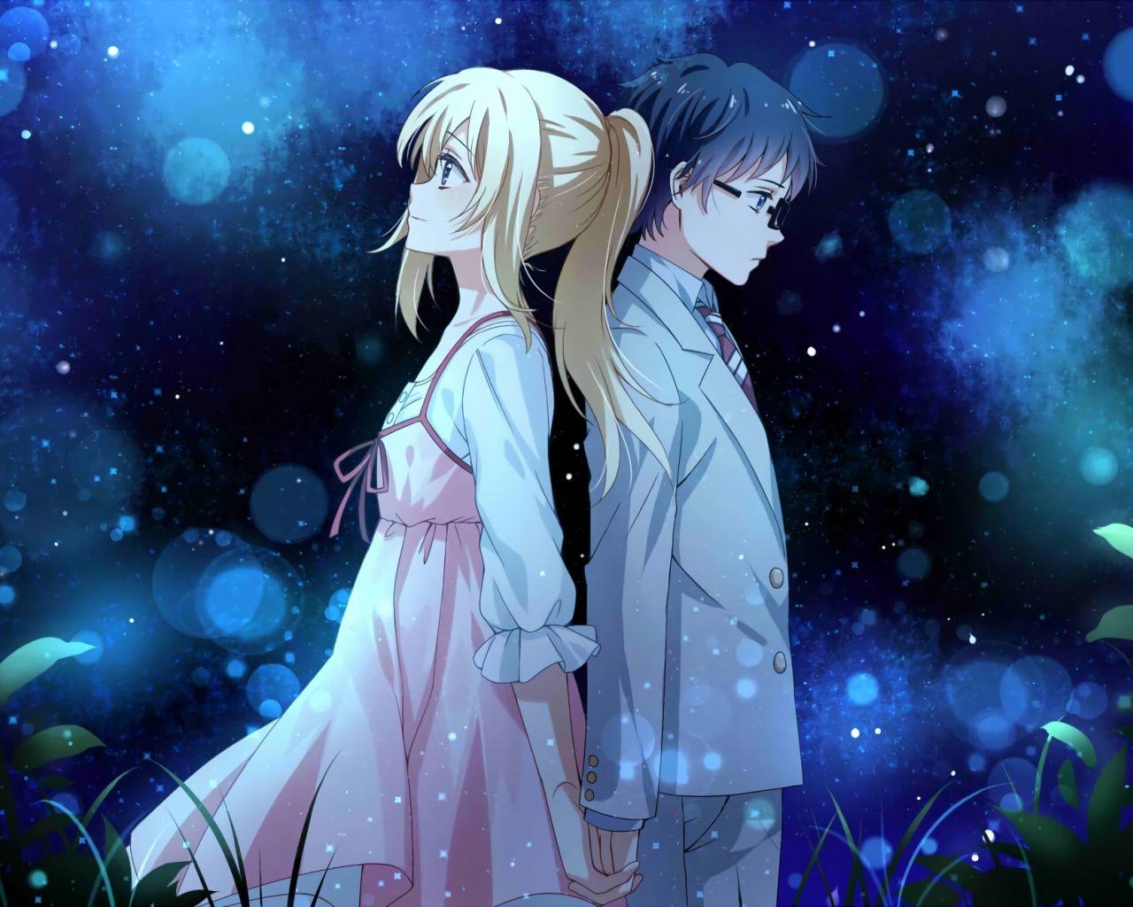 1280x1030 Download  Wallpaper Anime Couple, Kaori Miyazono, Kousei, Desktop