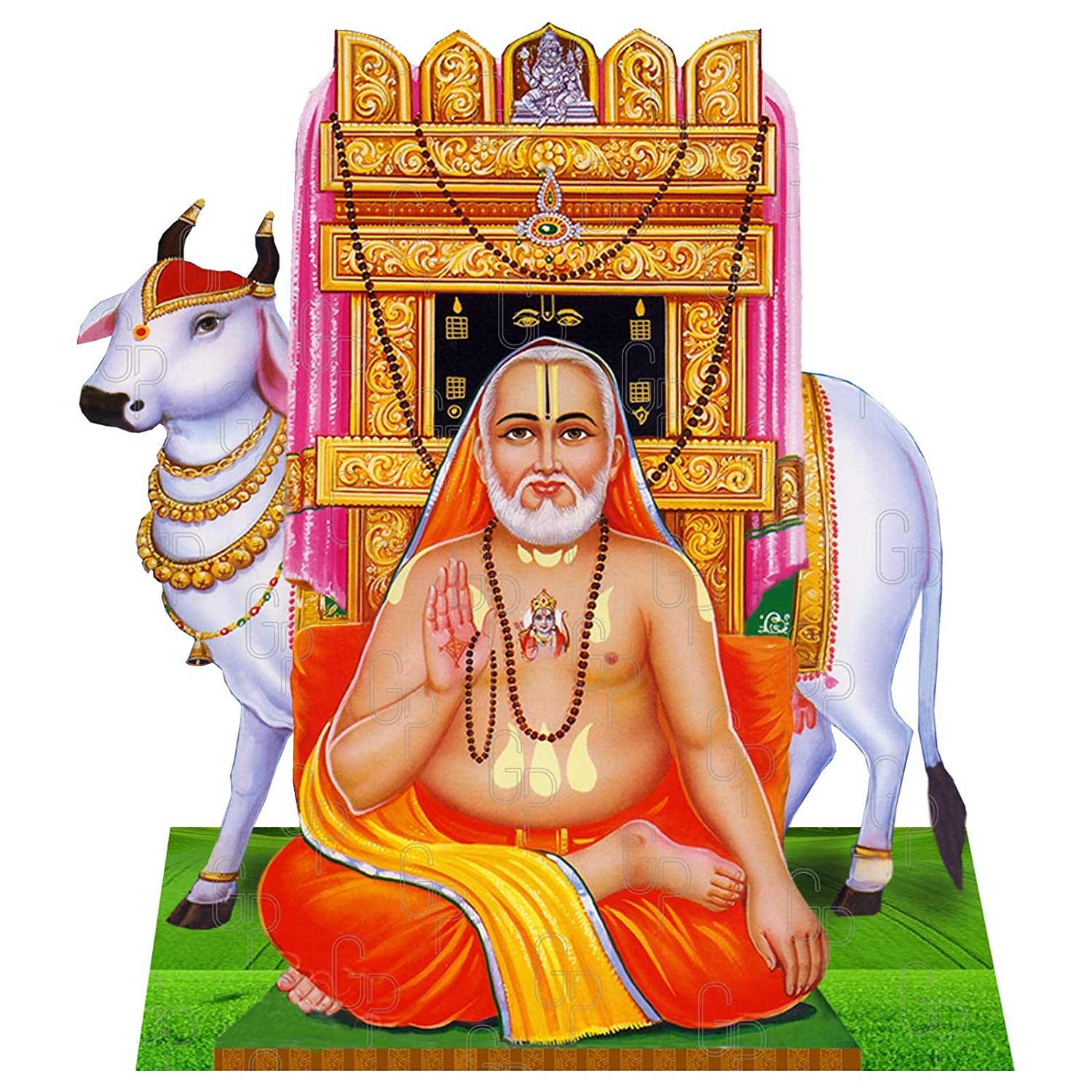 1500x1500 Giriram Photo Raghavendra Swamy with Kamadhenu Wooden Cutout (8 x 6 Inches), Amazon.in: Home & Kitchen, Phone