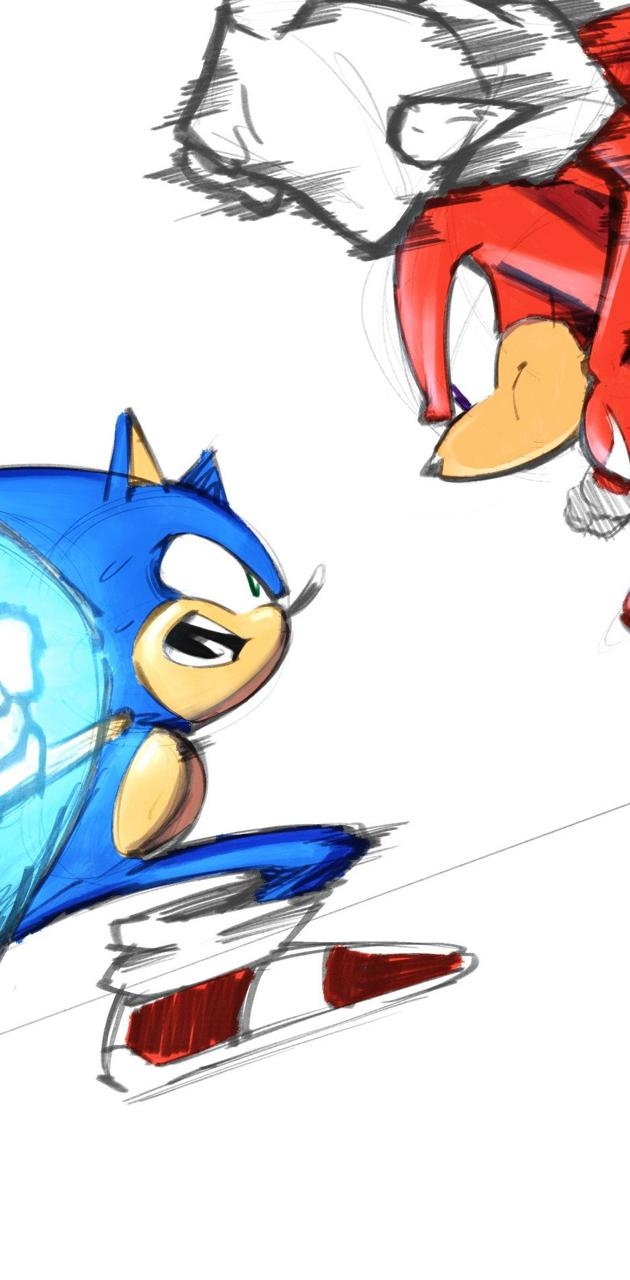 630x1280 Sonic vs knuckles wallpaper, Phone