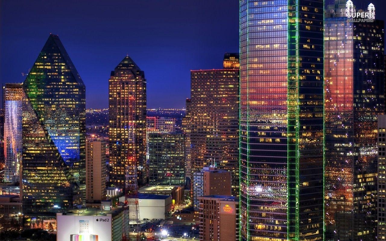 1280x800 dallas night life. Dallas at night wallpaper wallpaper - Skyscraper, Skyline picture, City, Desktop