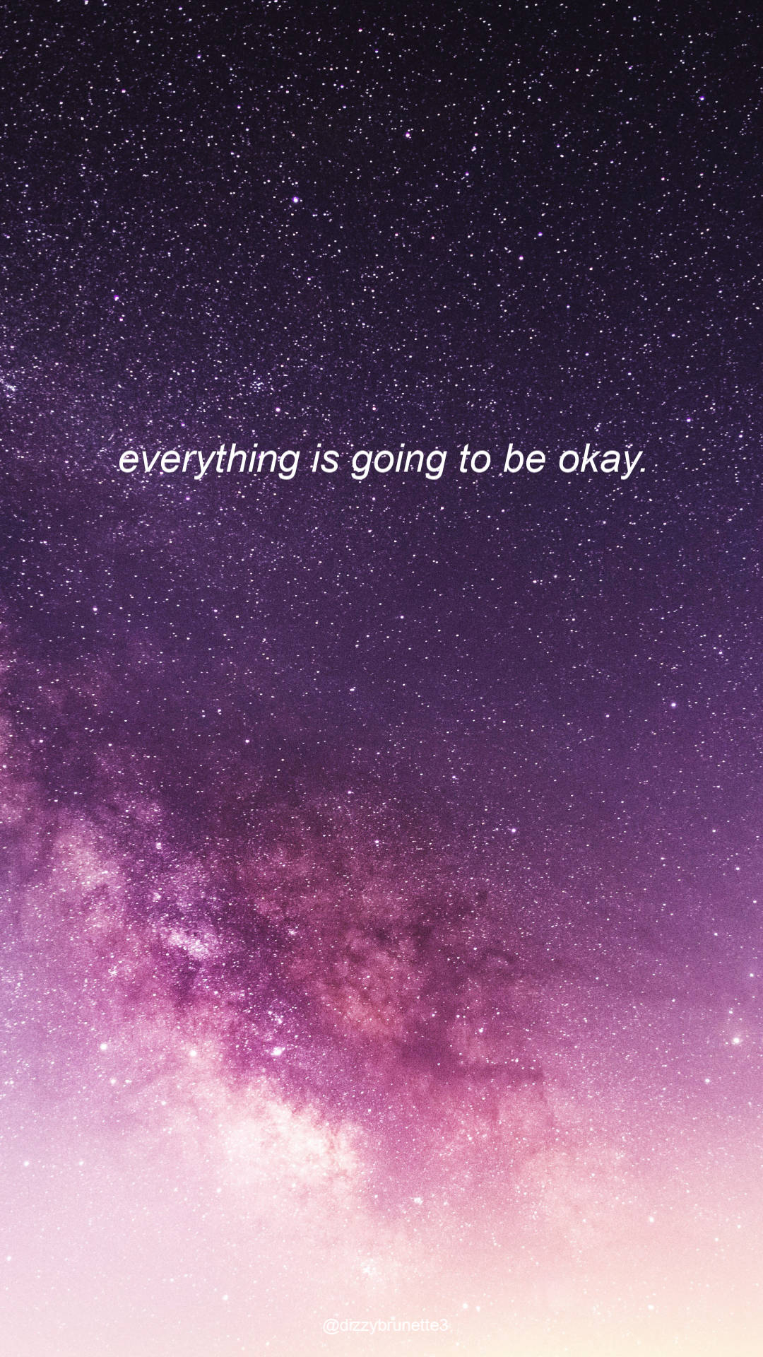 1080x1920 Download Everything Will Be Okay Purple Stars Wallpaper, Phone