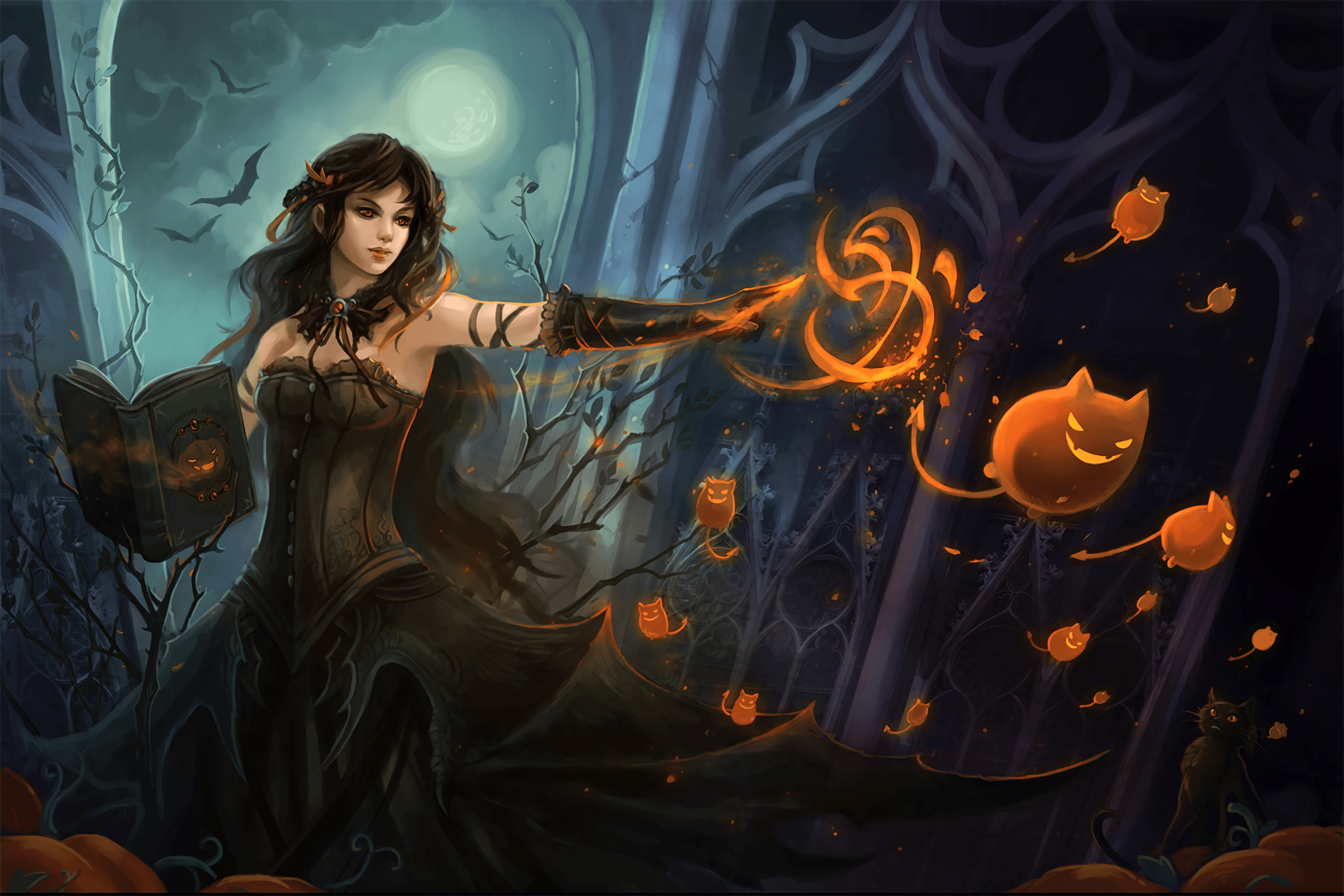 2400x1600 Witch Computer Wallpaper Free Witch Computer Background, Desktop