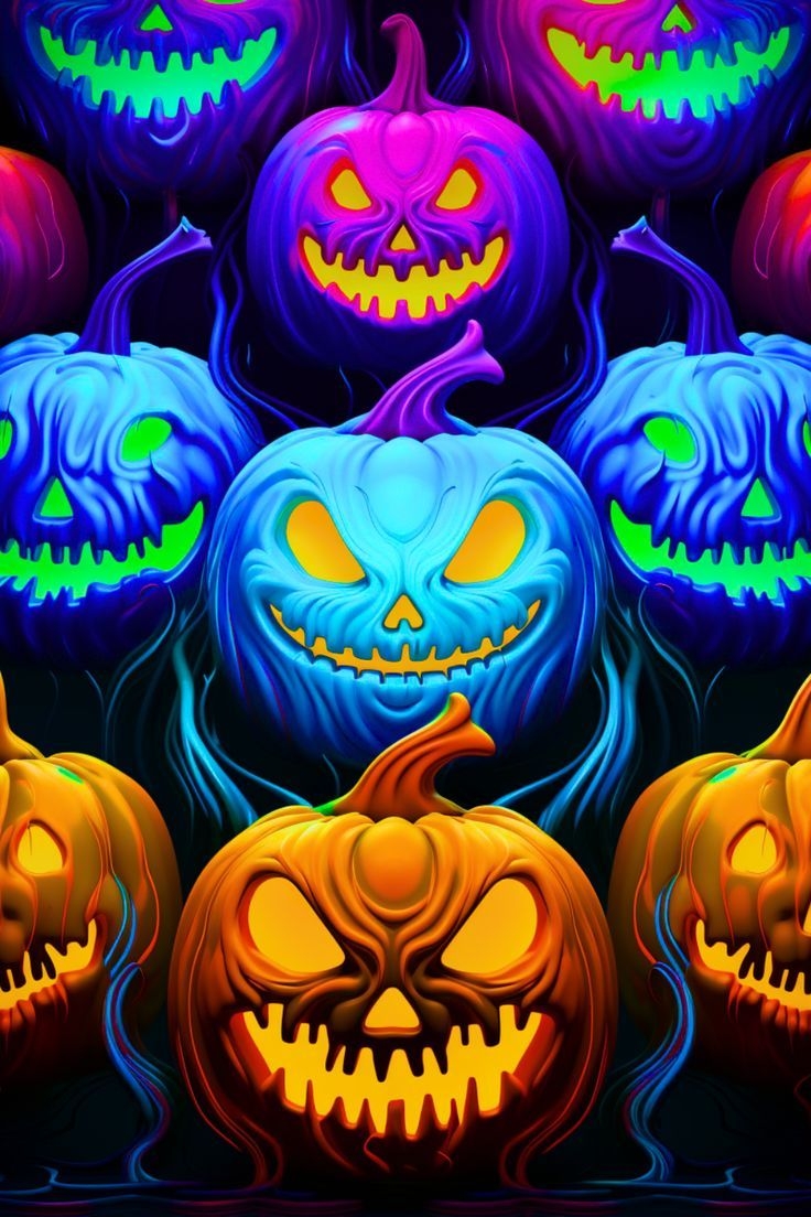 740x1110 Vibrant Halloween Jack O' Lanterns Wallpaper To Elevate Your Spooky Vibes, Phone