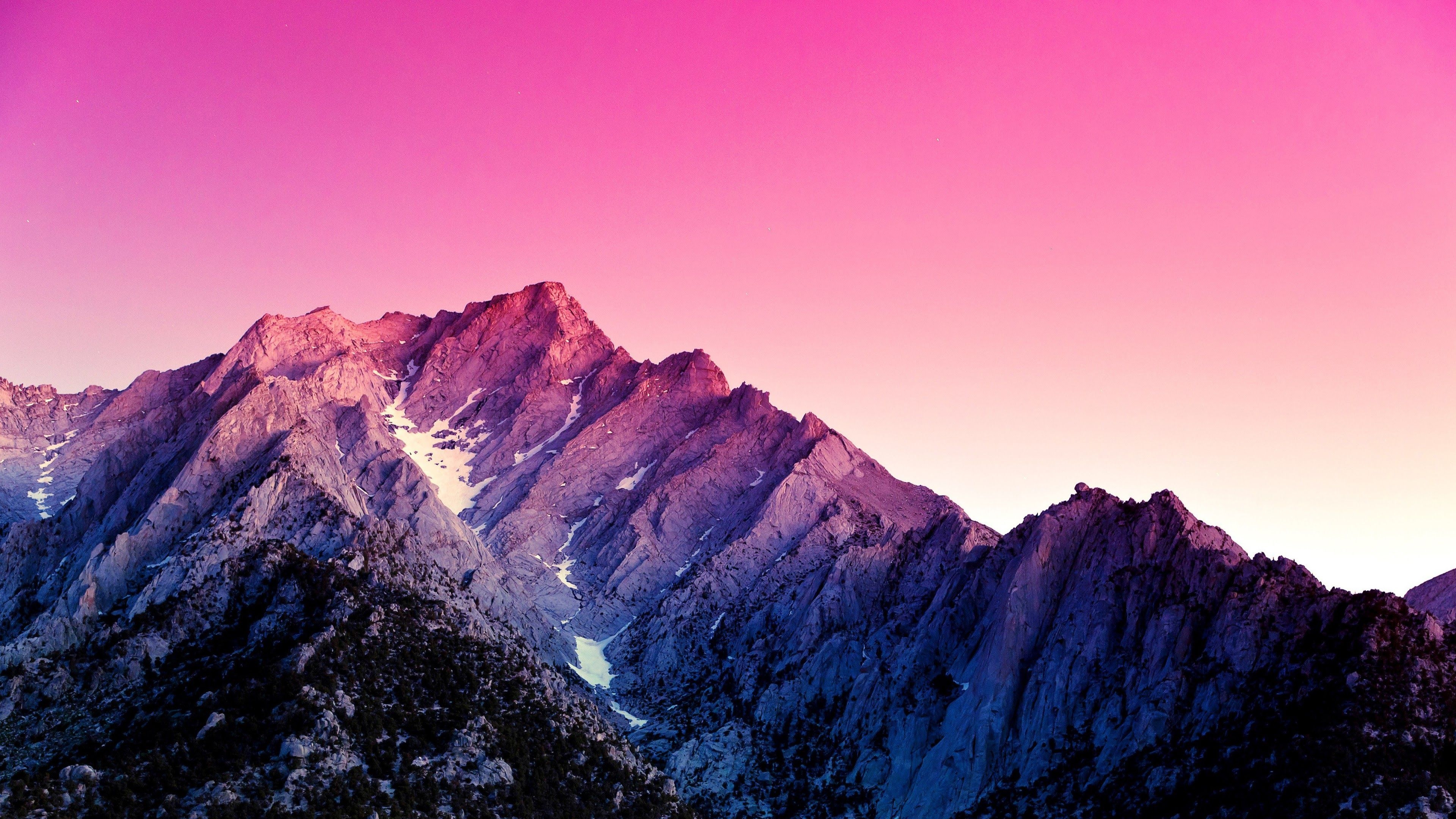 3840x2160 Mountain Purple Sky 4K  Wallpaper, Desktop