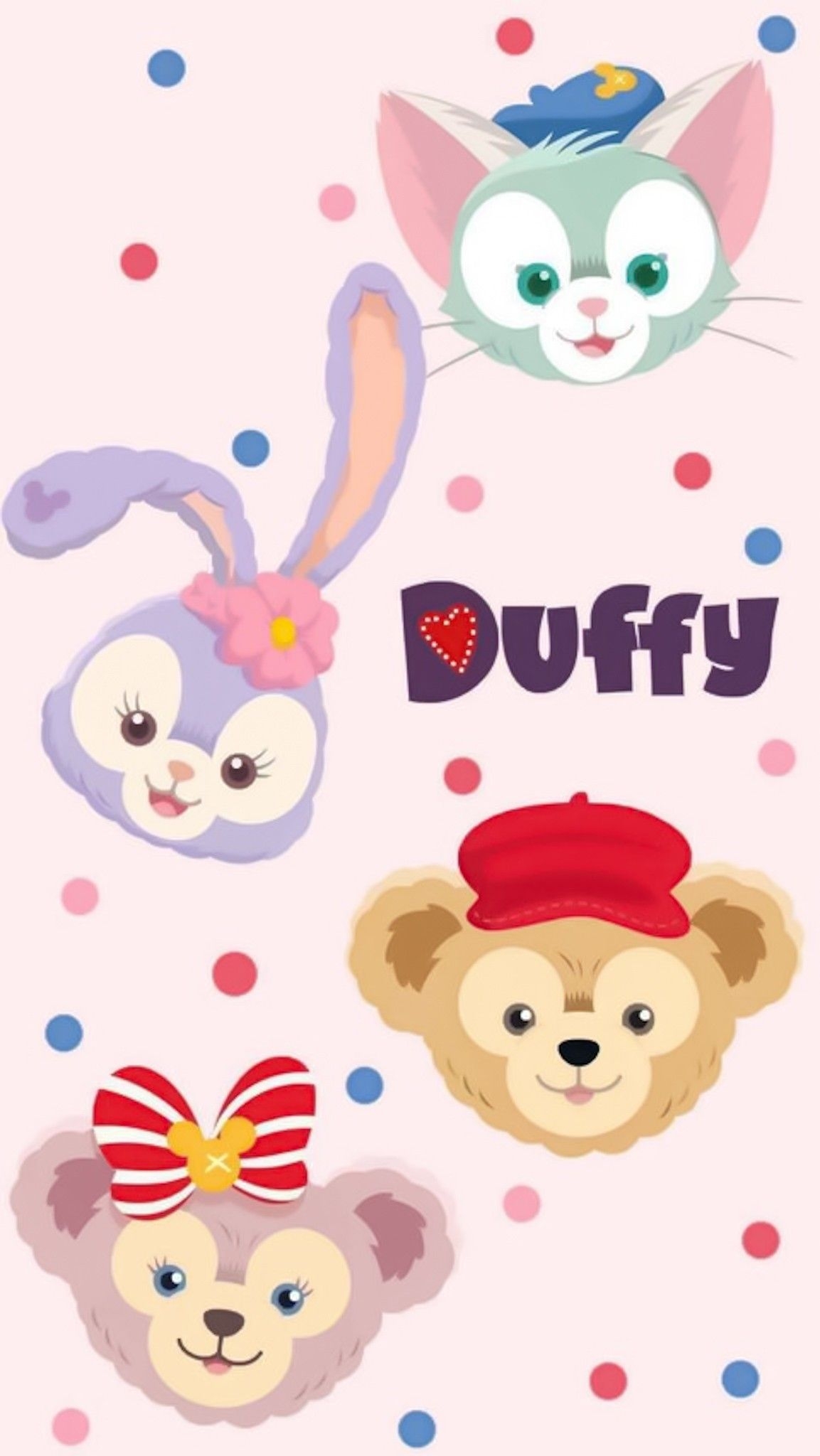 1160x2050 Duffy & Friends BG. Cute cartoon wallpaper, Bear wallpaper, Cute disney wallpaper, Phone