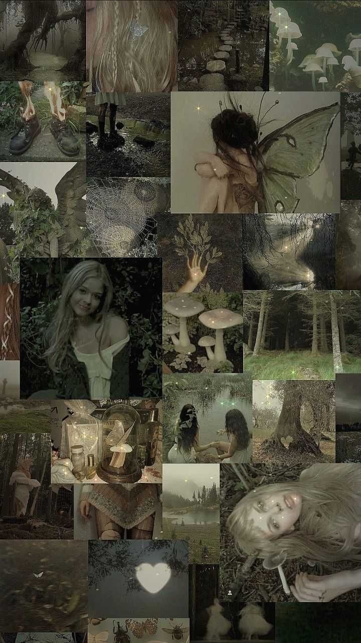 720x1290 Fairy Grunge Wallpaper Discover more aesthetic grunge, Aesthetic Picture, dark fairy, fairy aesthetic, forest fairy wal. Зеленые картины, Абстр�актное, Фотоколлаж, Phone