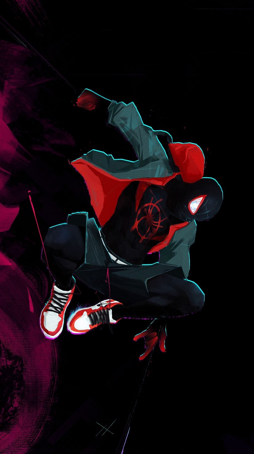 830x1480 Miles Morales X Spider Man, Phone