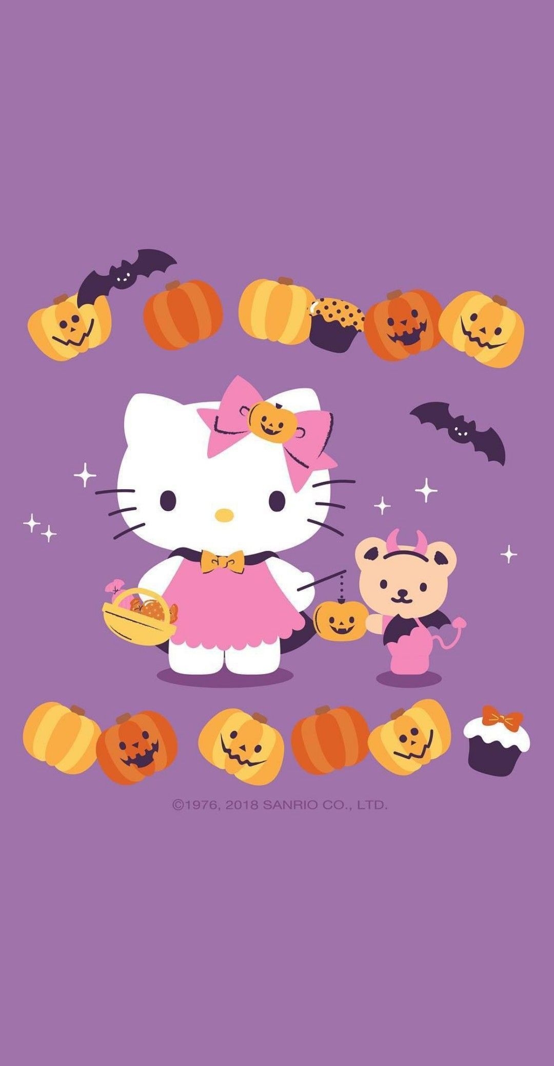 1080x2080 Hello Kitty Halloween Wallpaper, HD Hello Kitty Halloween Background on WallpaperBat, Phone