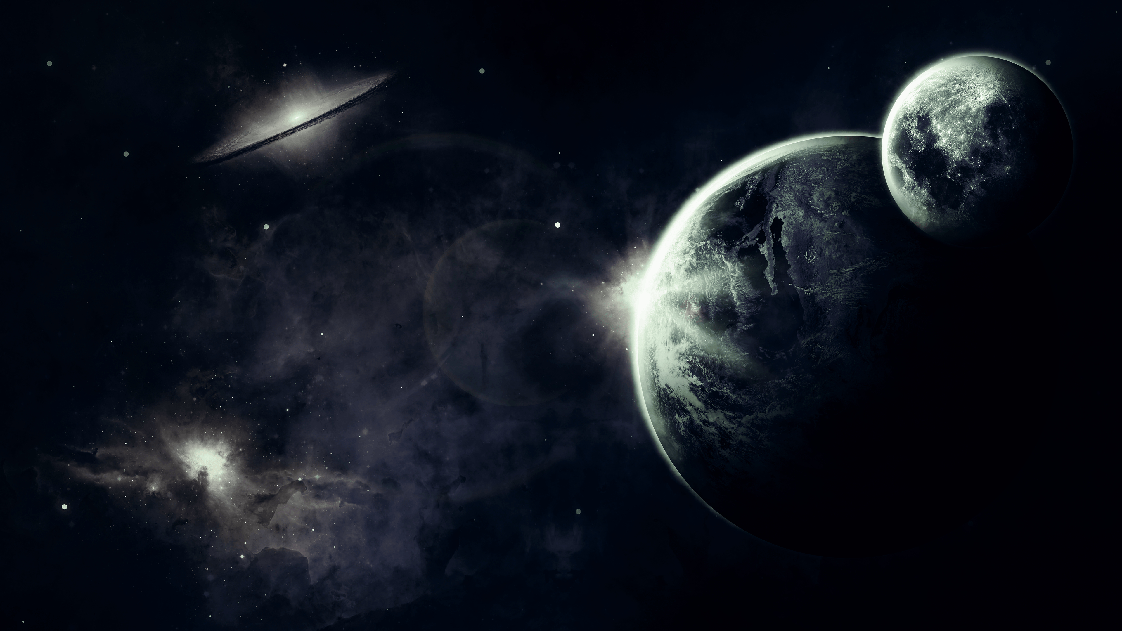 3840x2160 Download Free HD Dark Space Desktop Wallpaper In 4K.0136, Desktop