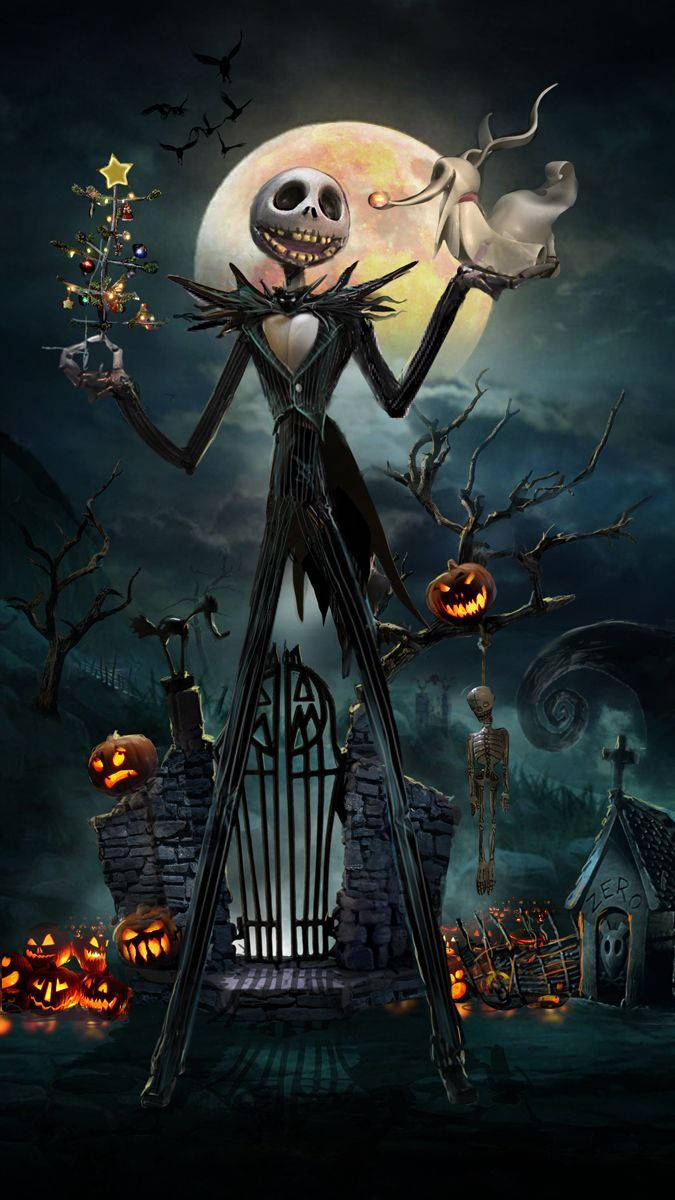 680x1200 Download The Nightmare Before Christmas Jack Fan Art Wallpaper, Phone