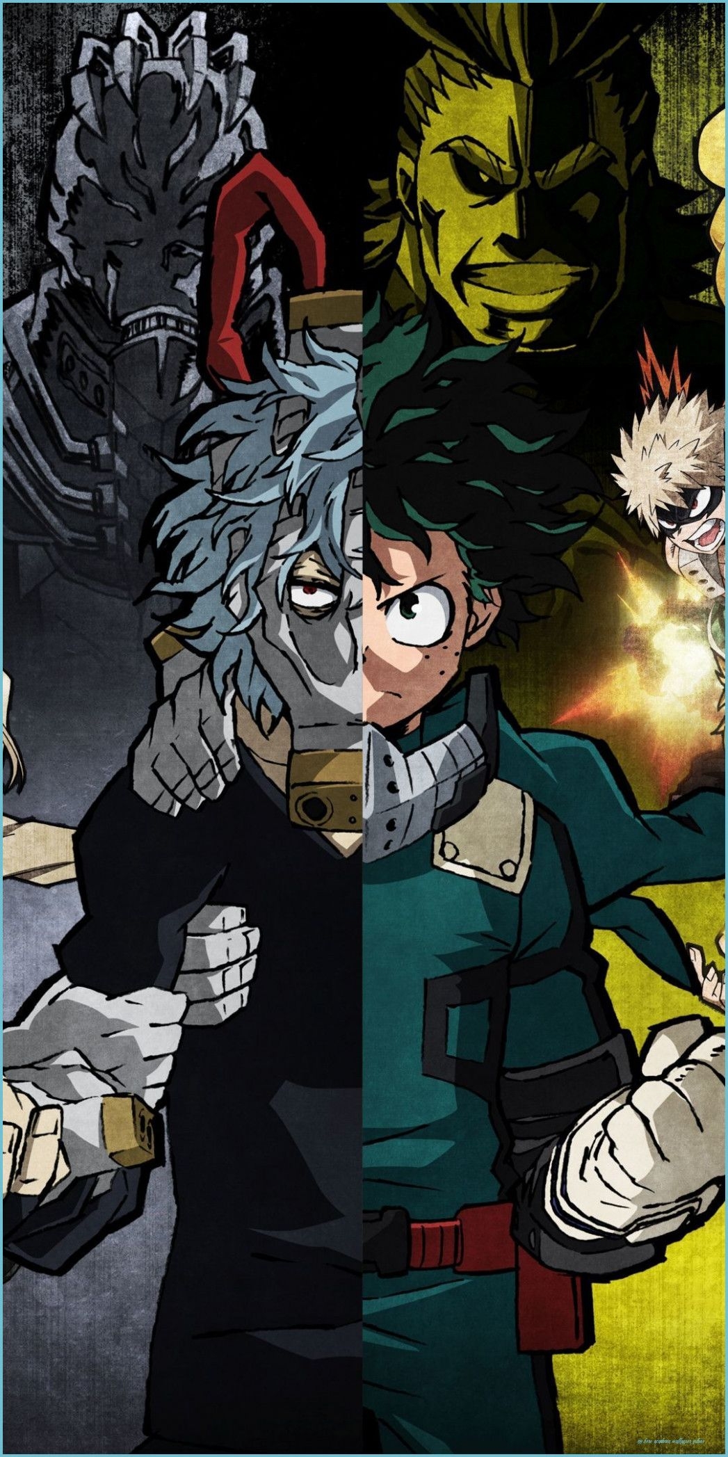 1050x2100 My Hero Academia, Izuku, Face Off, Art, 10x10 Wallpaper Hero Academia Wallpaper IPhone, Phone