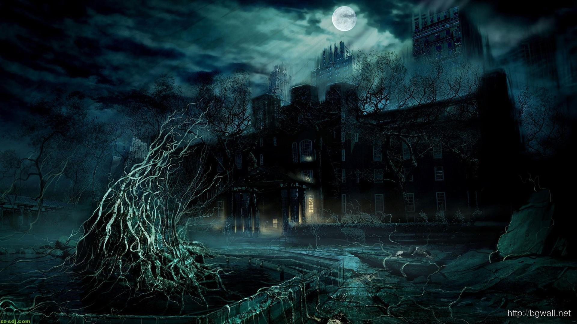 1920x1080 Awesome Dark Castle Creative Landscape Wallpaper, Desktop